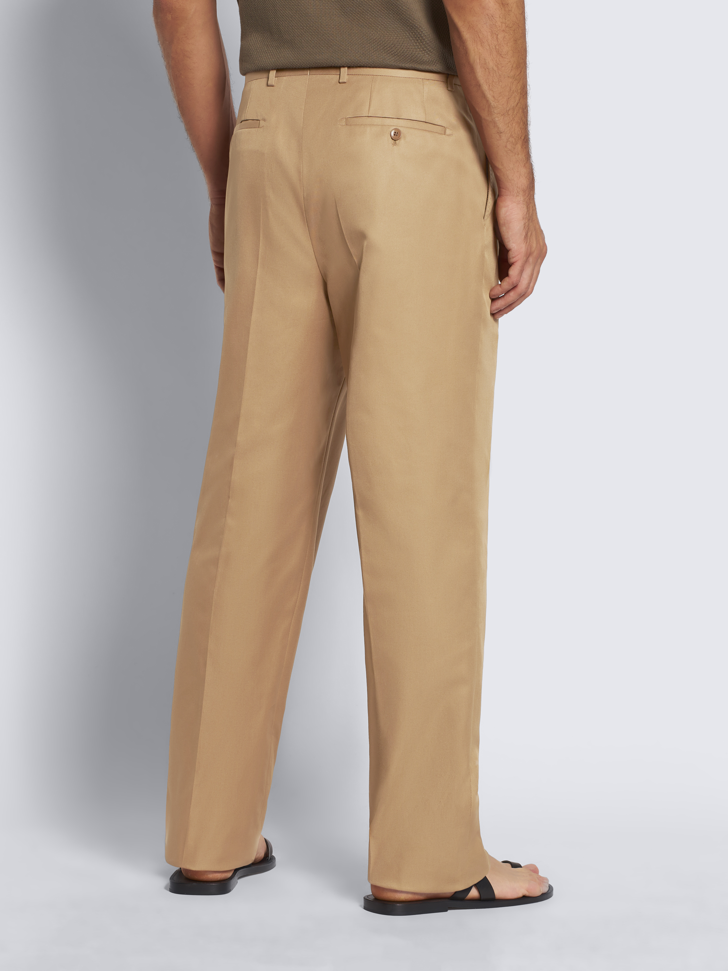 Navy blue Sea Island cotton Journey trousers