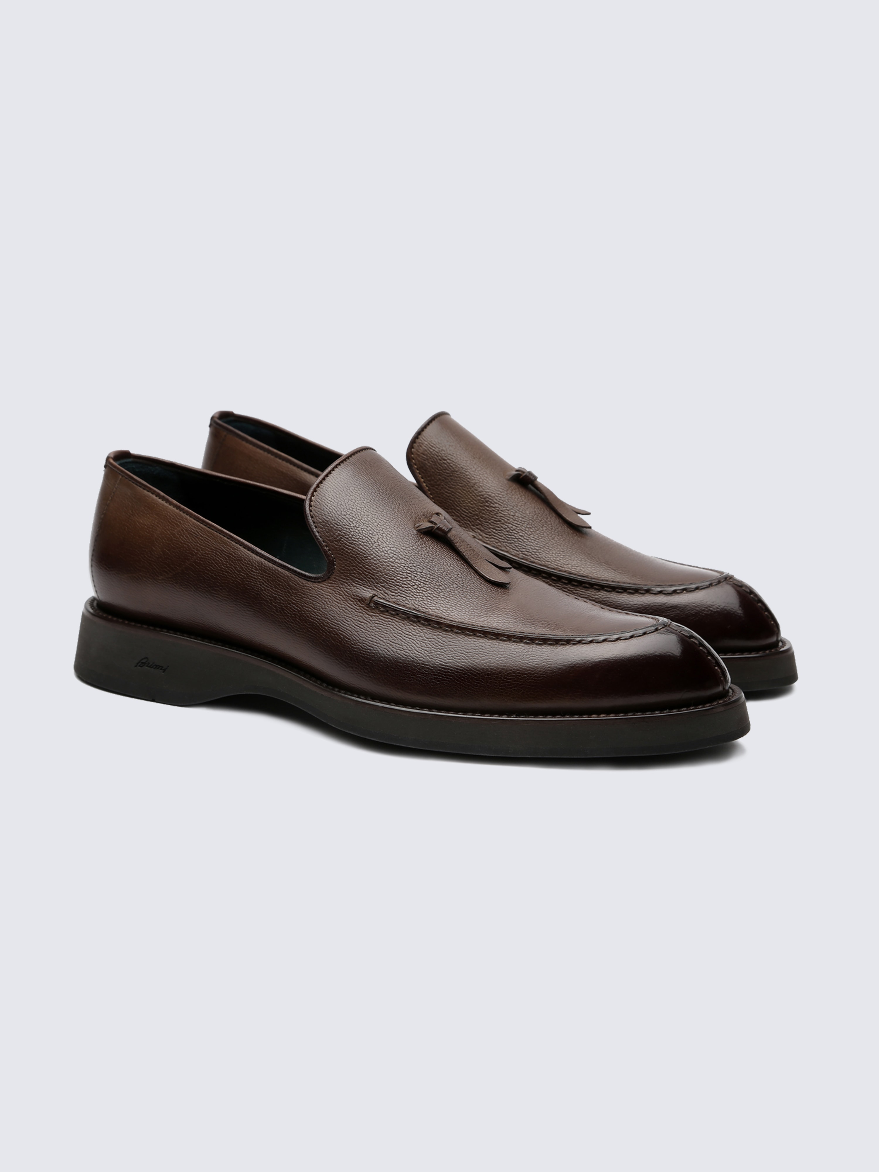 Tassel Leather Brown Loafers – BRABION