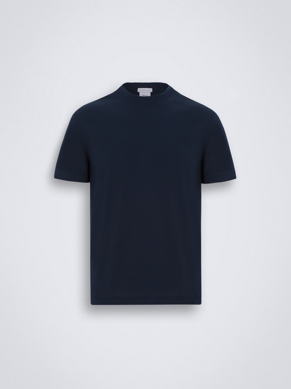 Navy blue Sea Island cotton T-shirt | Brioni® GB Official Store