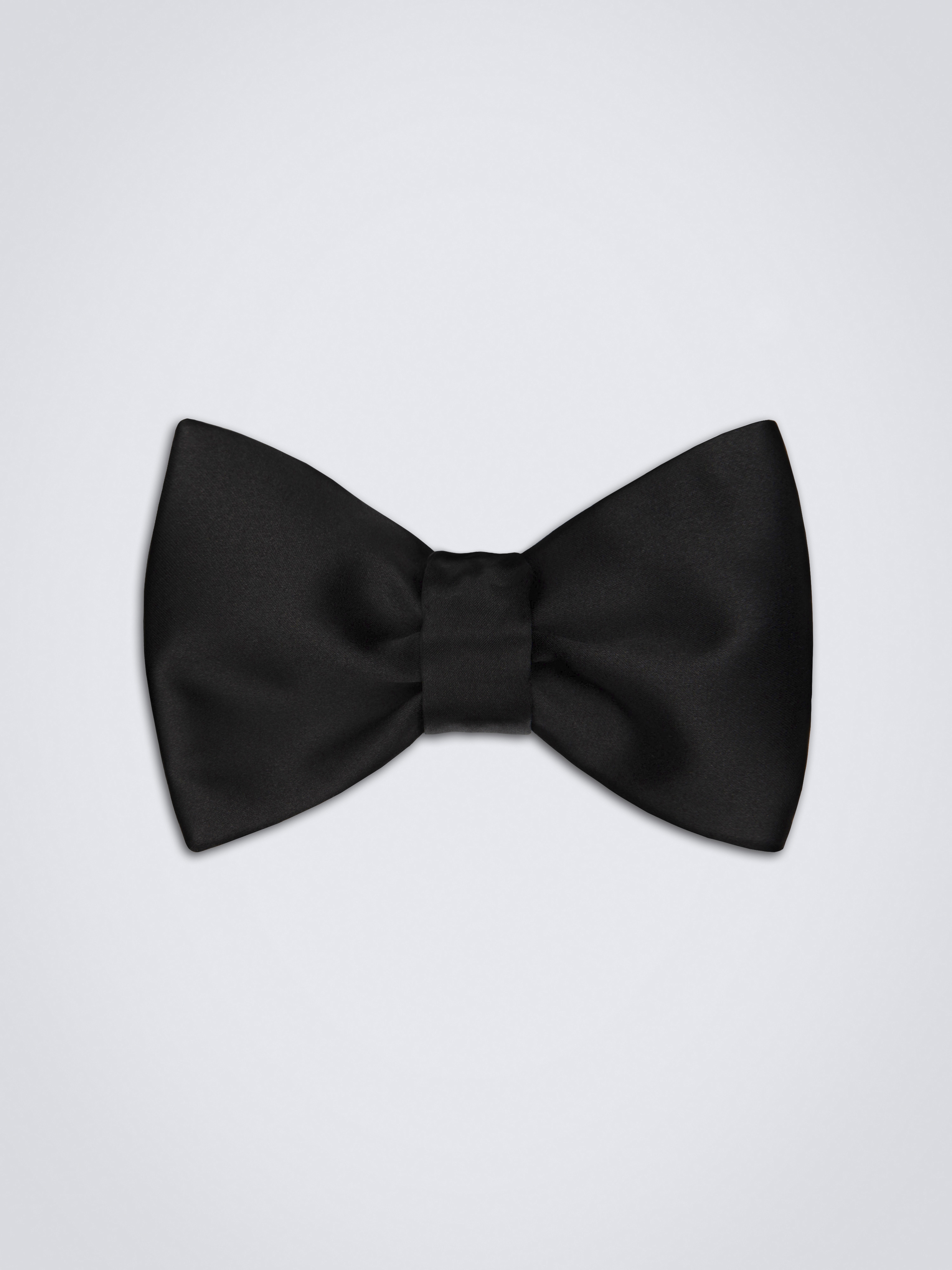 Essential black silk self tie bow tie Brioni gb Official Store