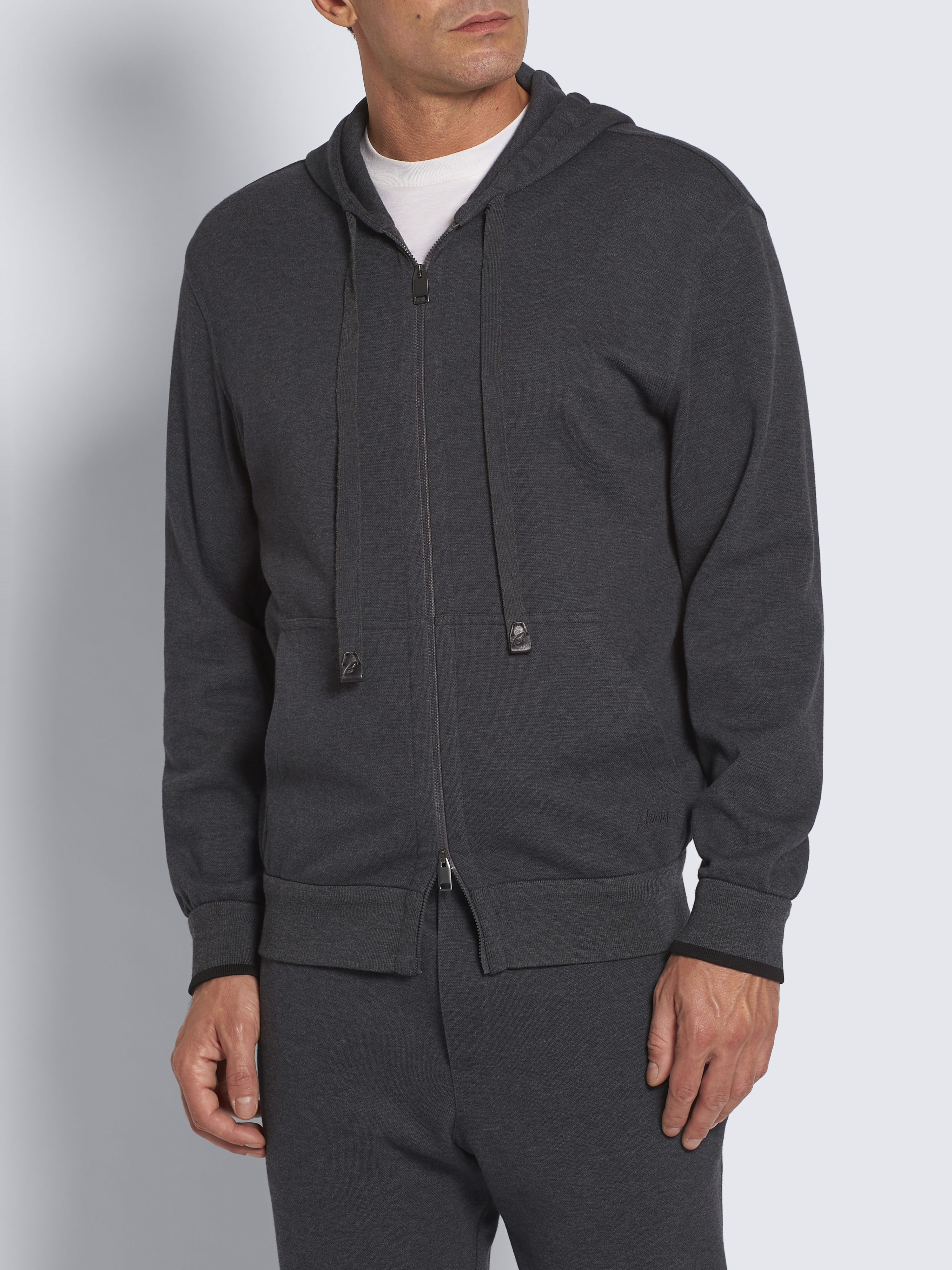 Dark grey cotton hoodie