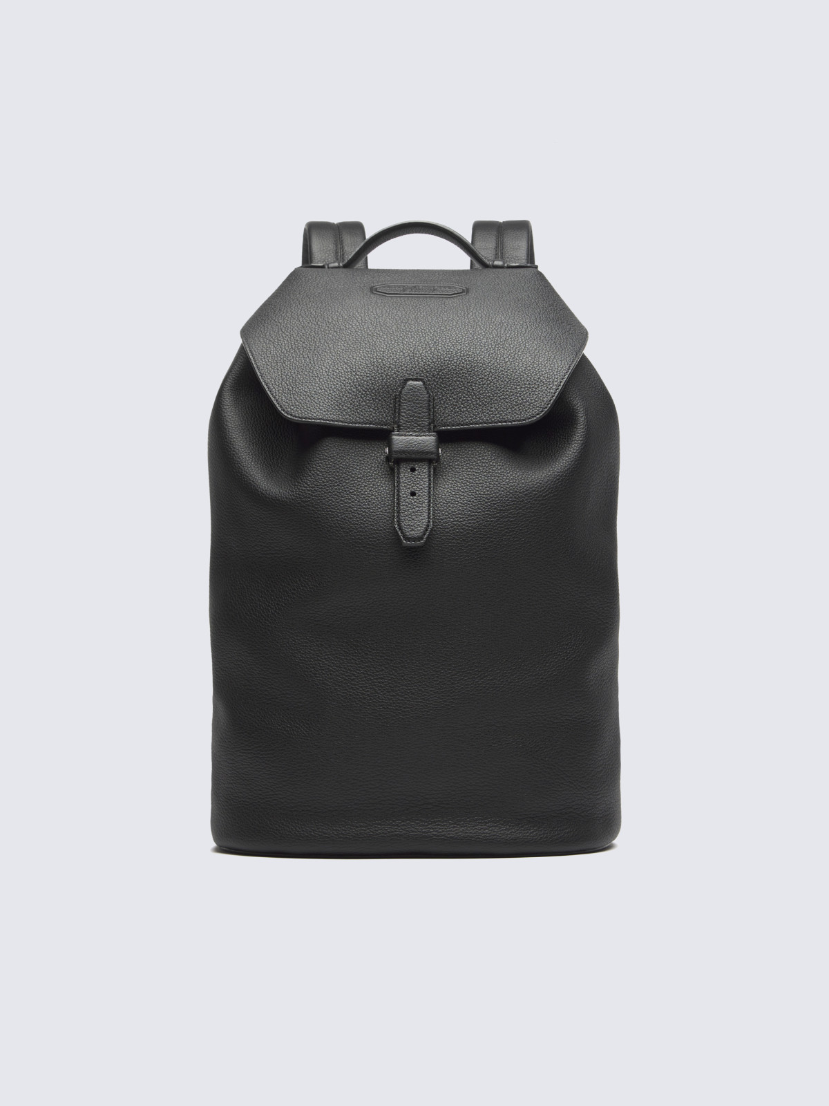 Black grained leather backpack | Brioni® US Official Store