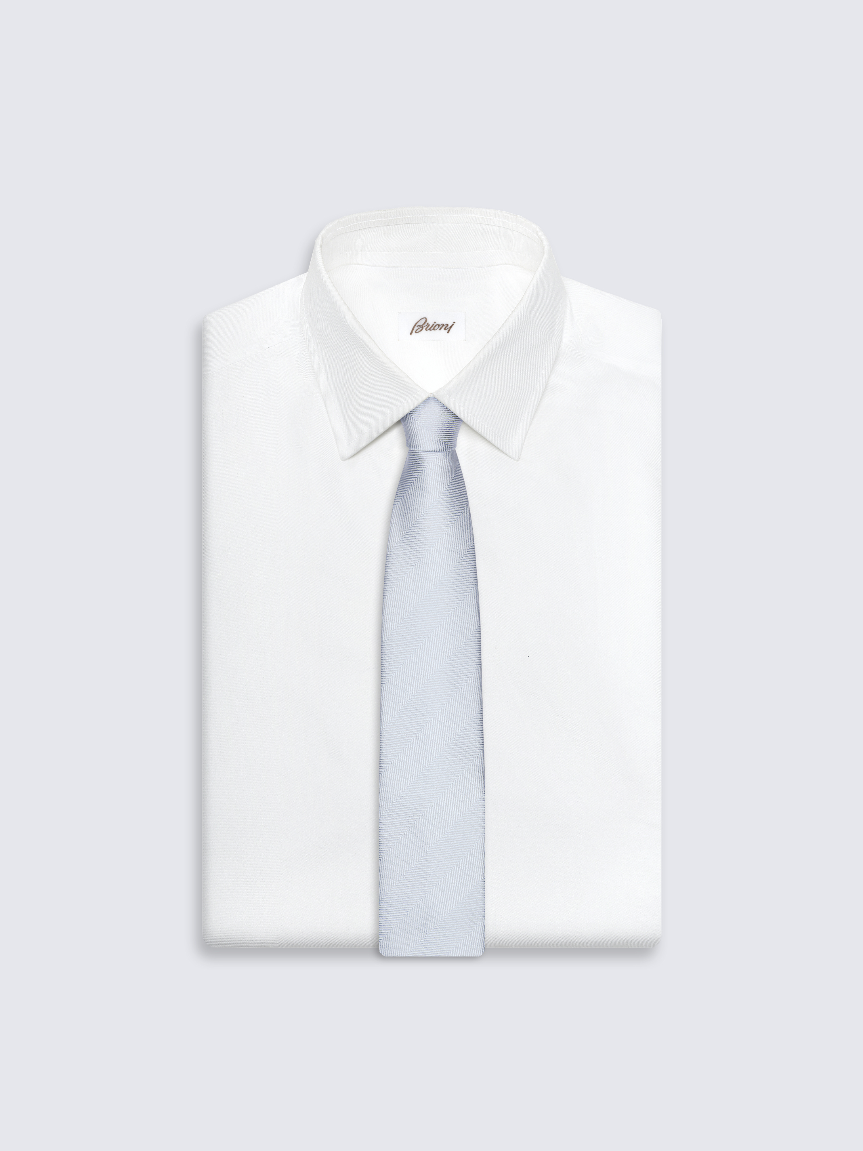 ライトブルー シルクジャカード ネクタイ