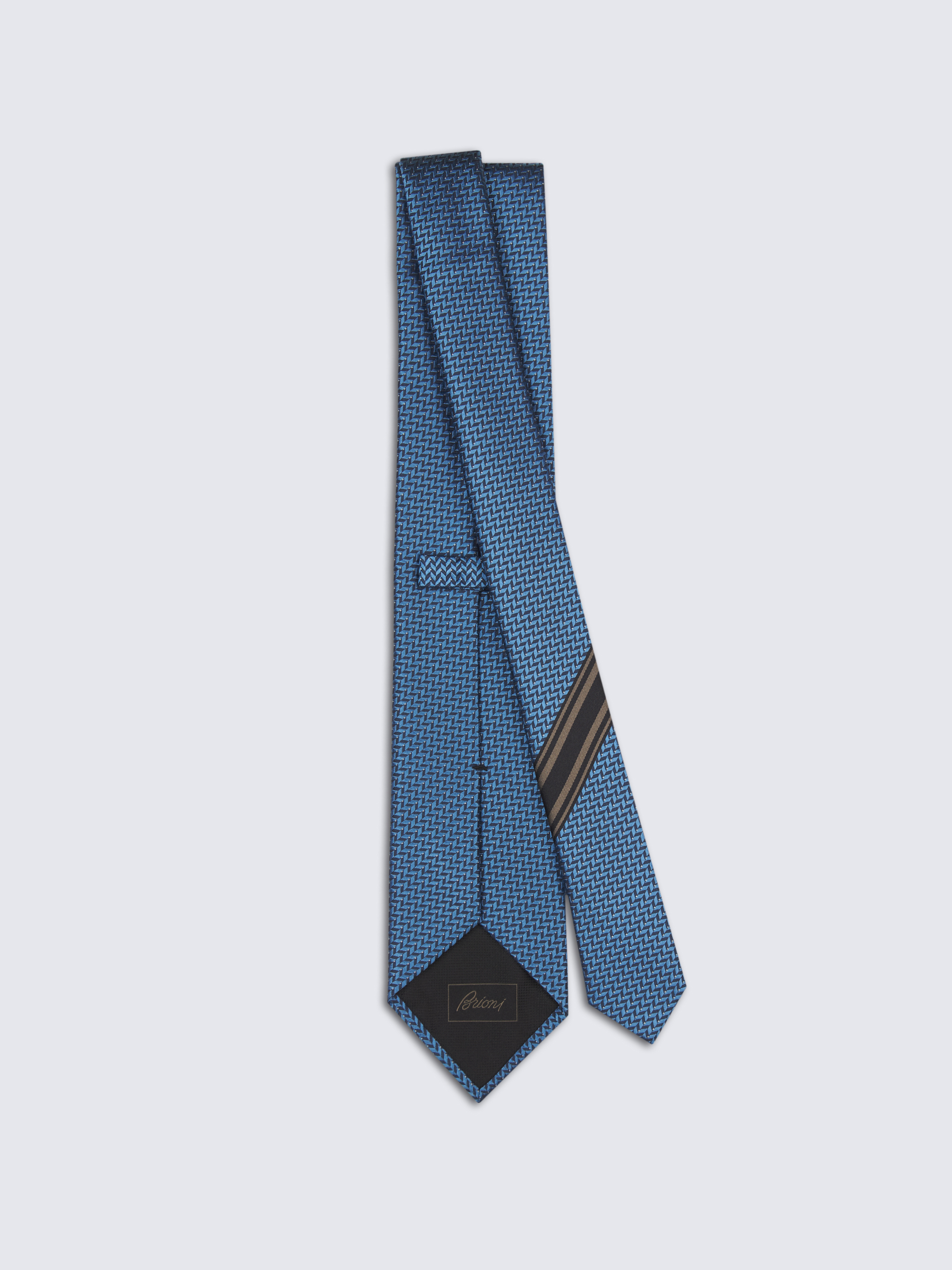 Brioni ネイビー ネクタイ　ジャガード　ネイビー　ブルー O61D00PD4644800E.jpg