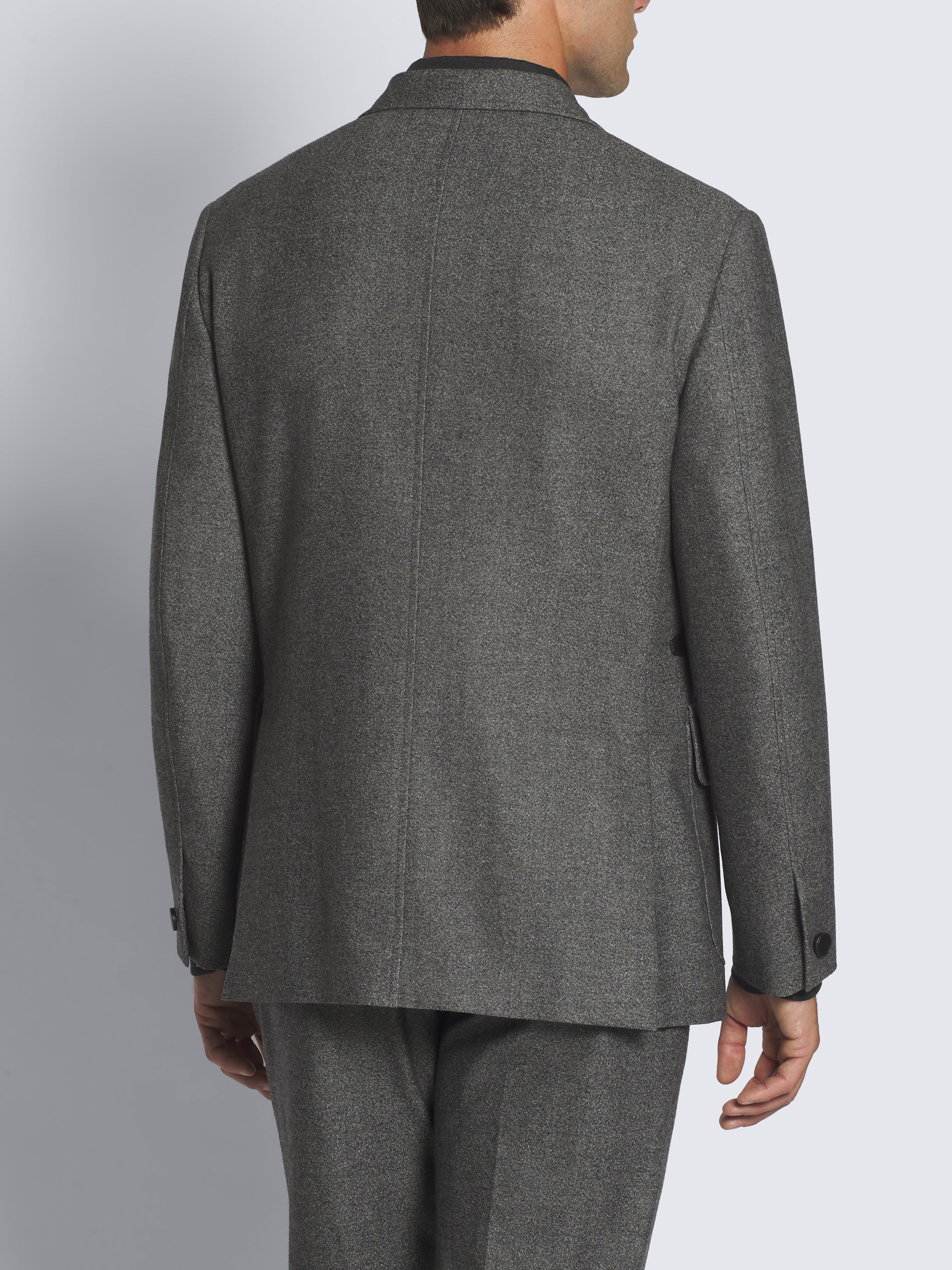 Grey flannel wool Travel jacket