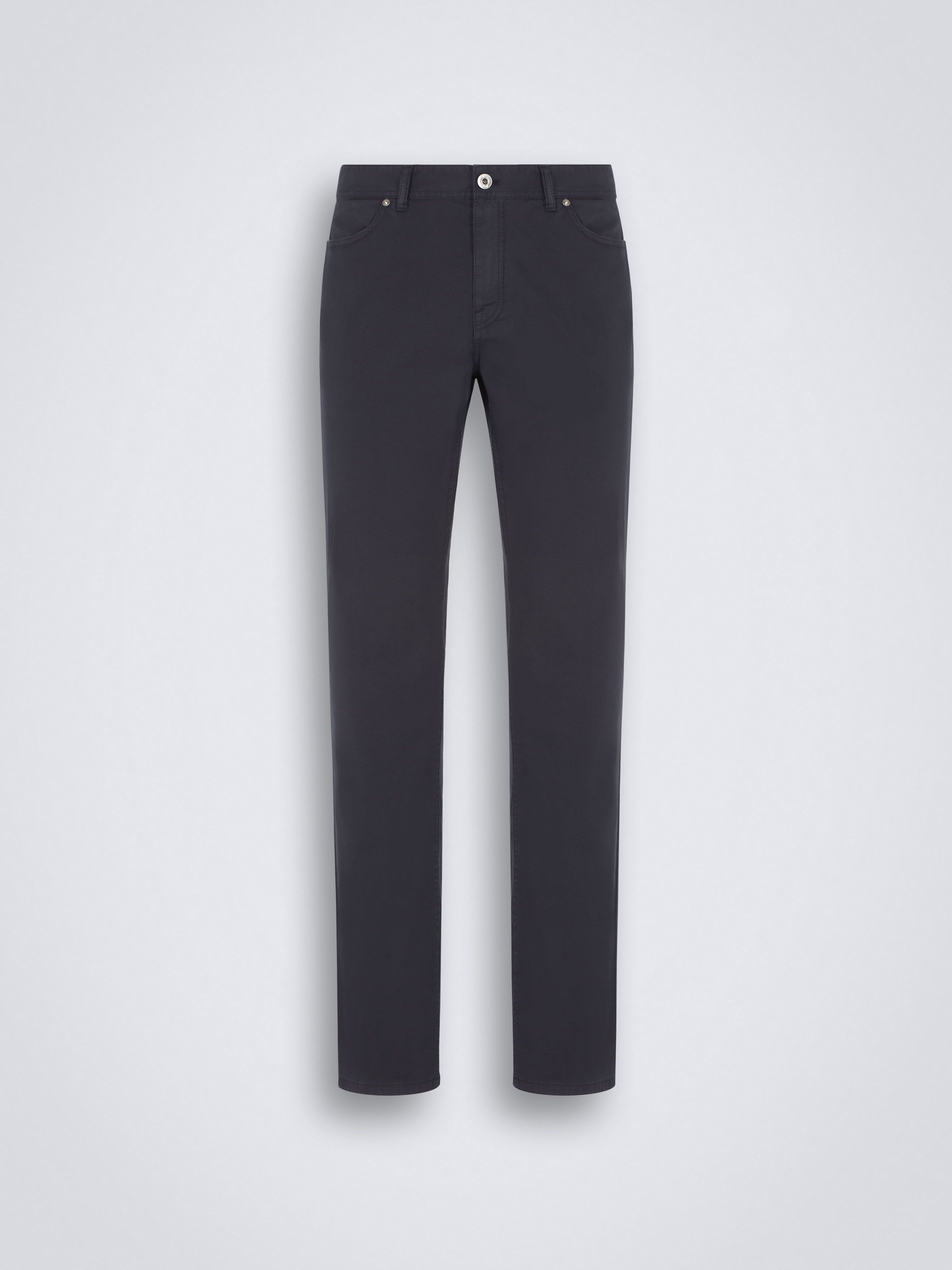 Midnight blue Supima garment dye cotton Chamonix jeans | Brioni