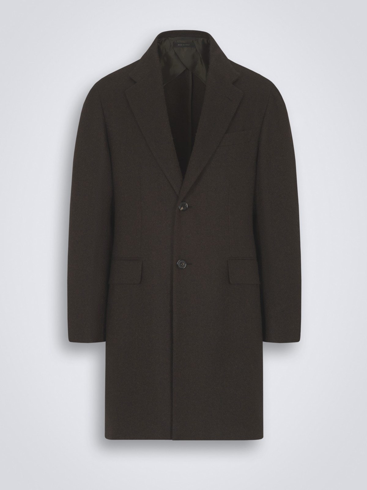 Brown baby alpaca Bigli overcoat | Brioni® IE Official Store