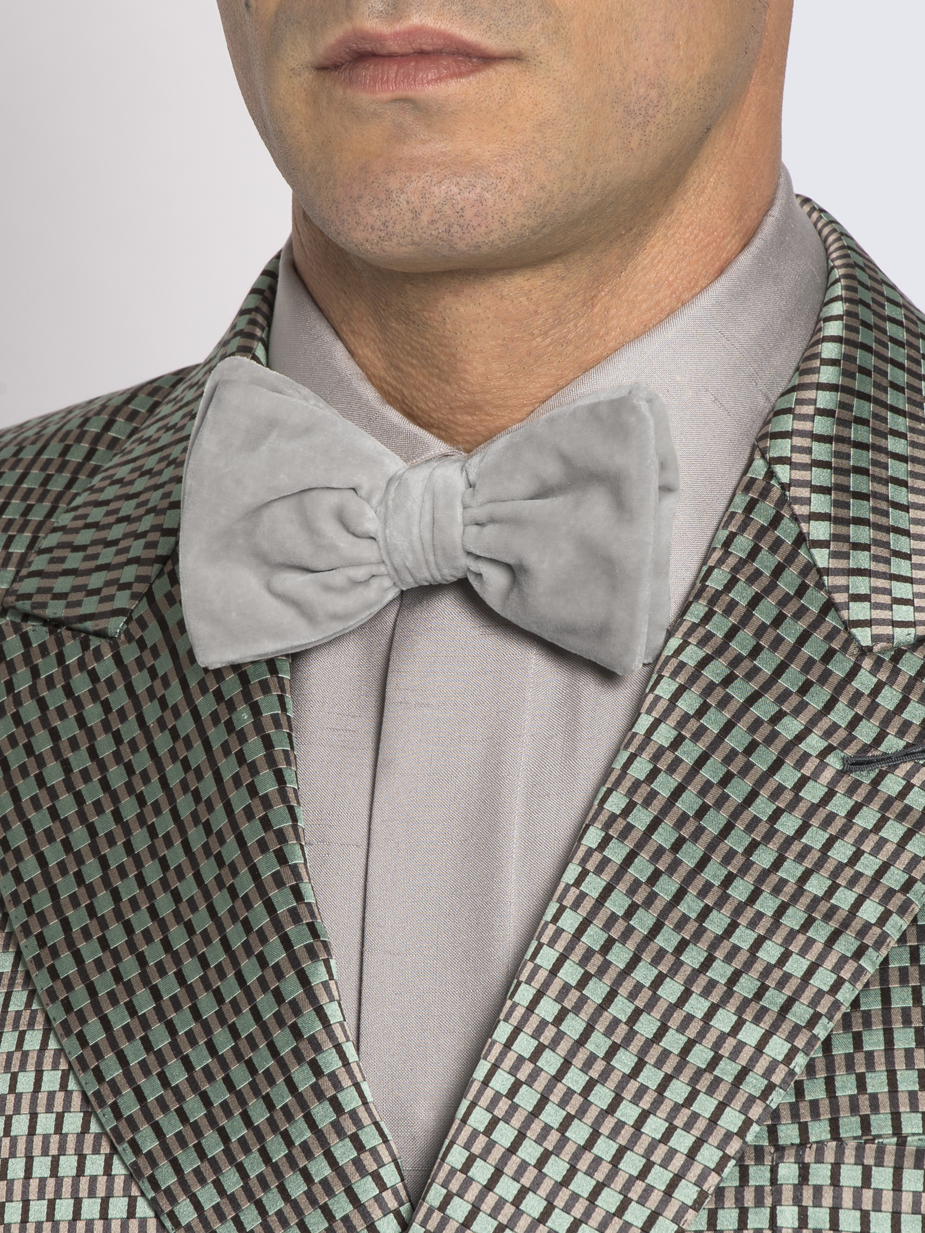 Papillon in velluto grigio ghiaccio | Sito Ufficiale Brioni® IT