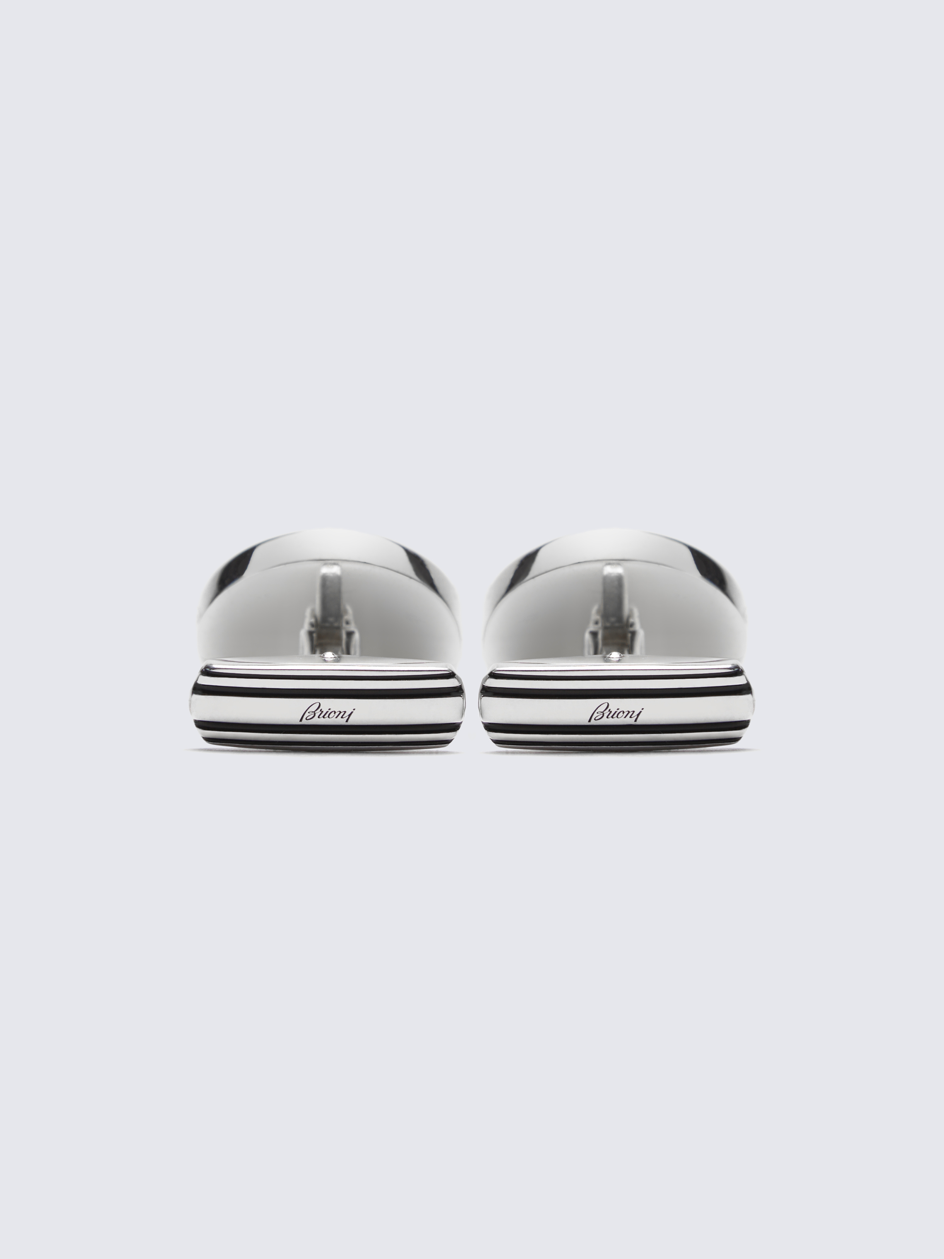 Rounded 24K gold and silk cufflinks