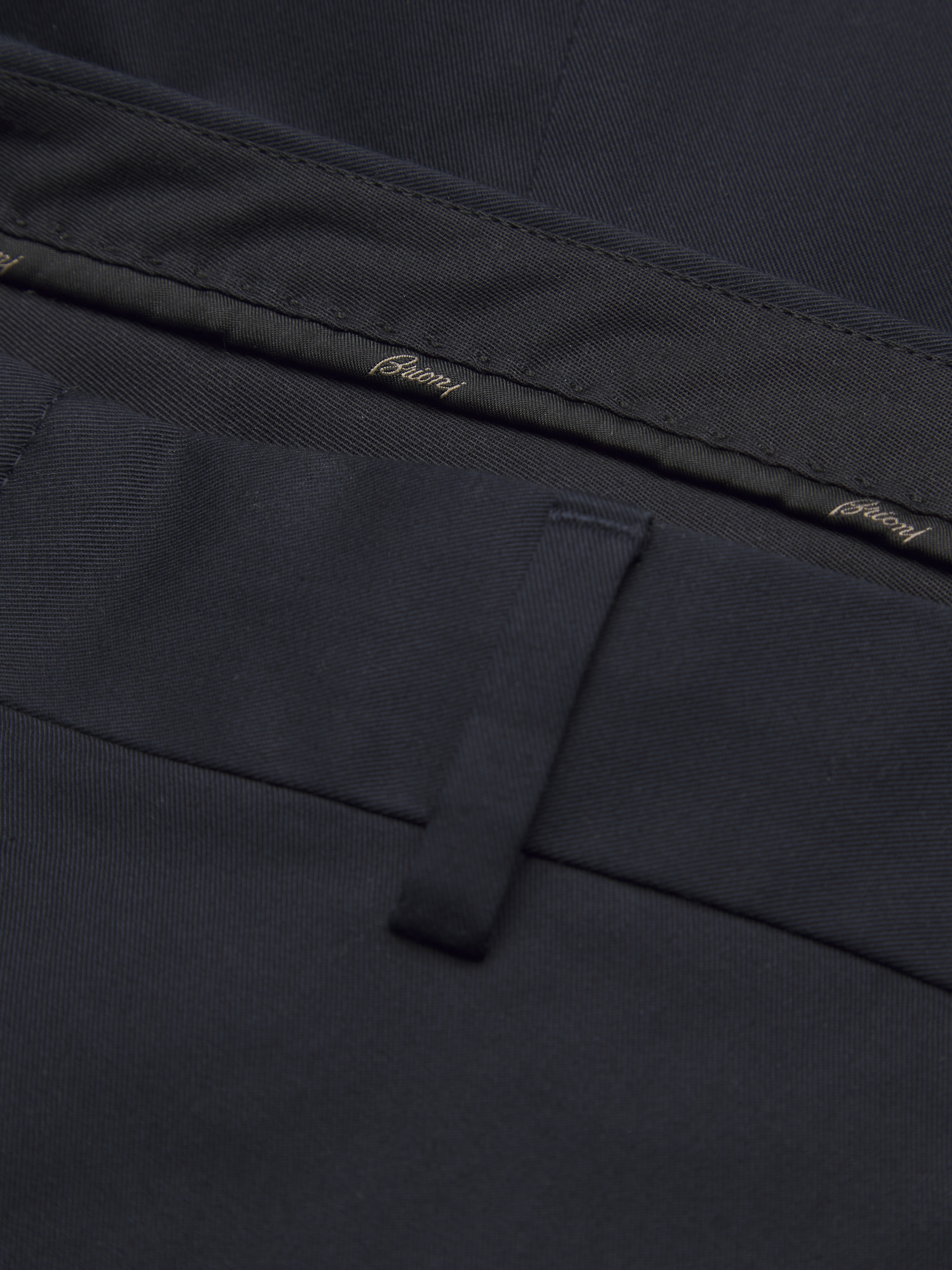 ネイビーブルー コットンギャバジン Journey トラウザーズ