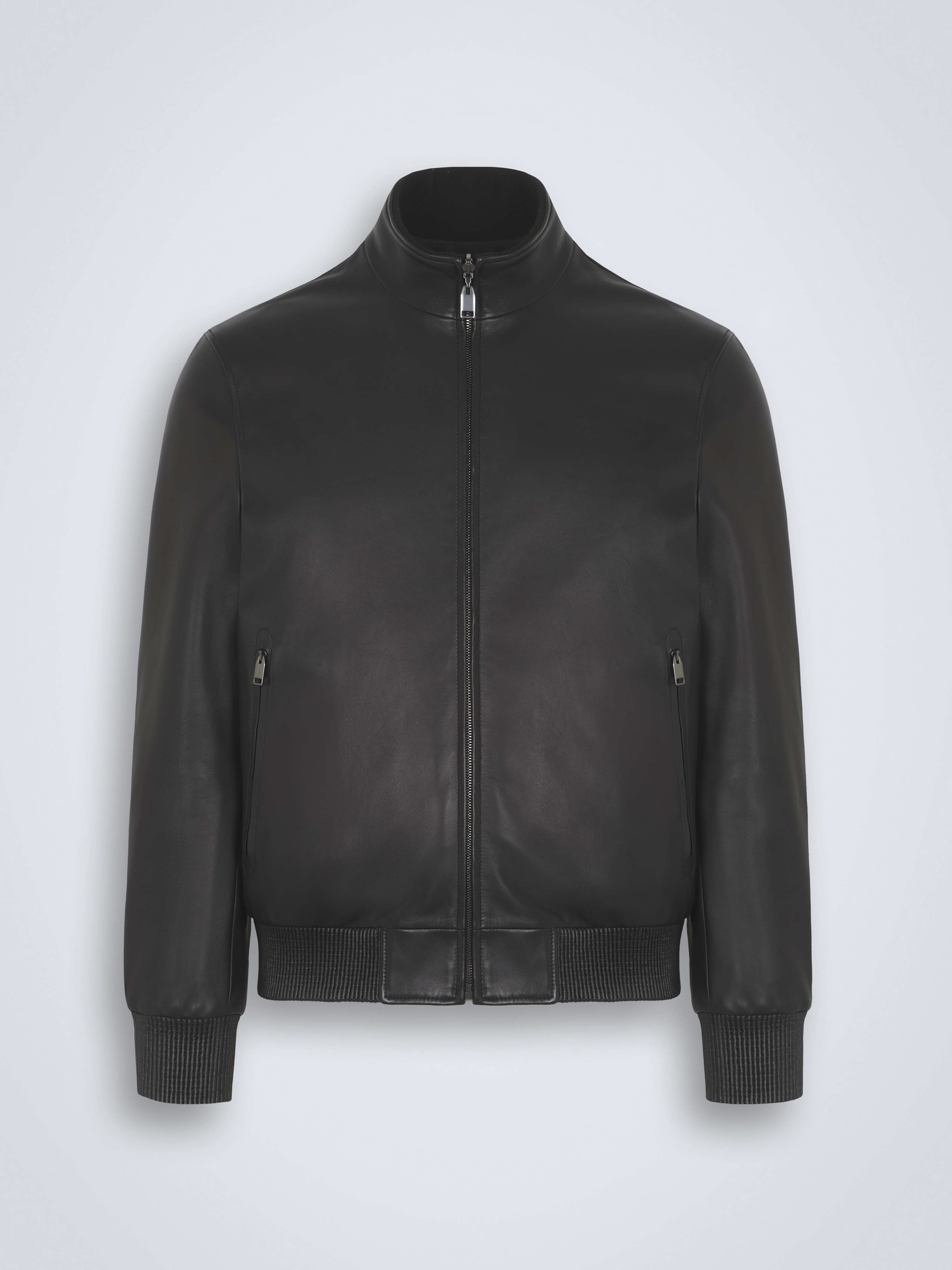 Black and charcoal nappa and wool reversible blouson | Brioni® US ...