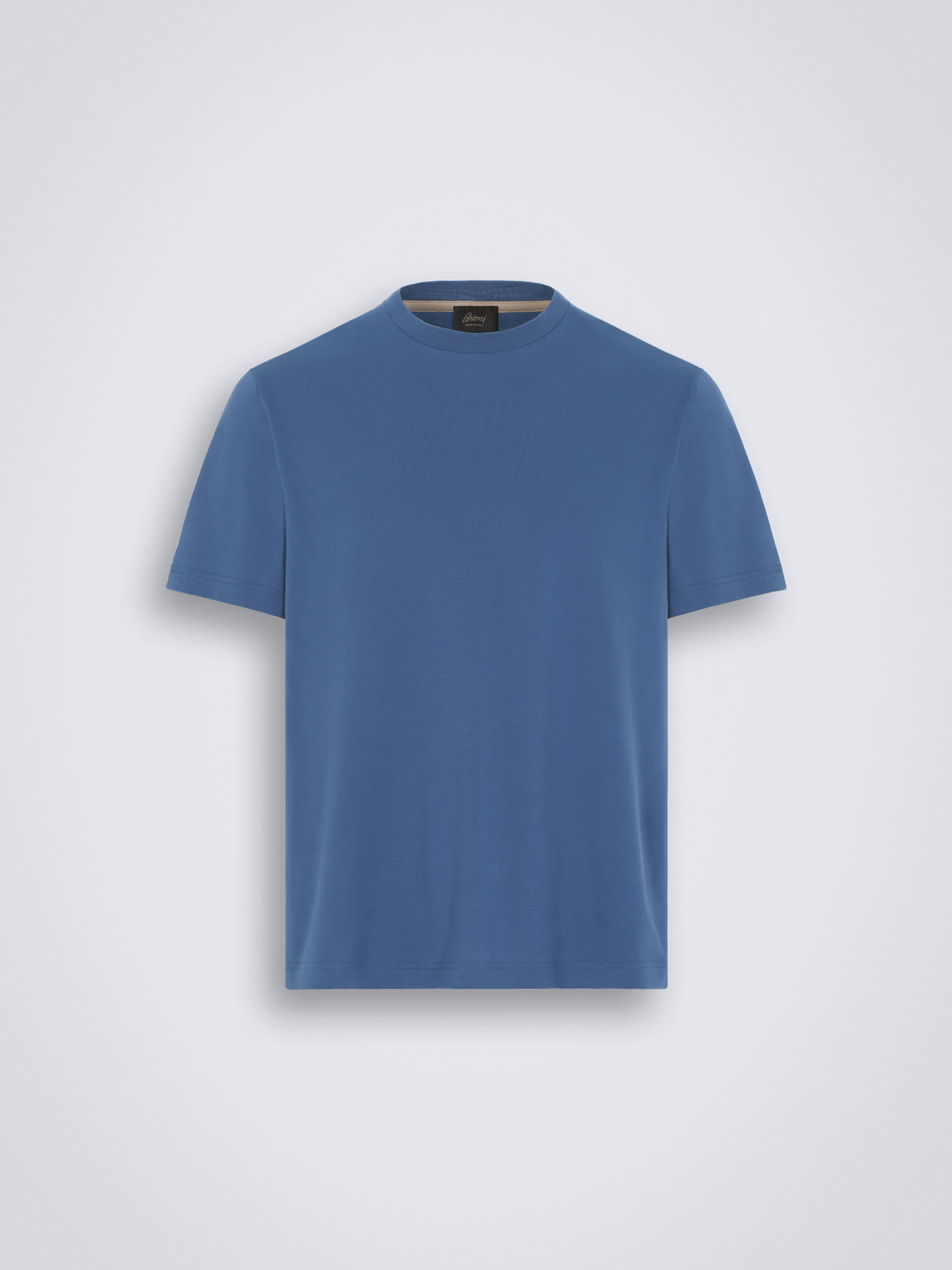 Steel blue gassed cotton | Brioni® Official Store