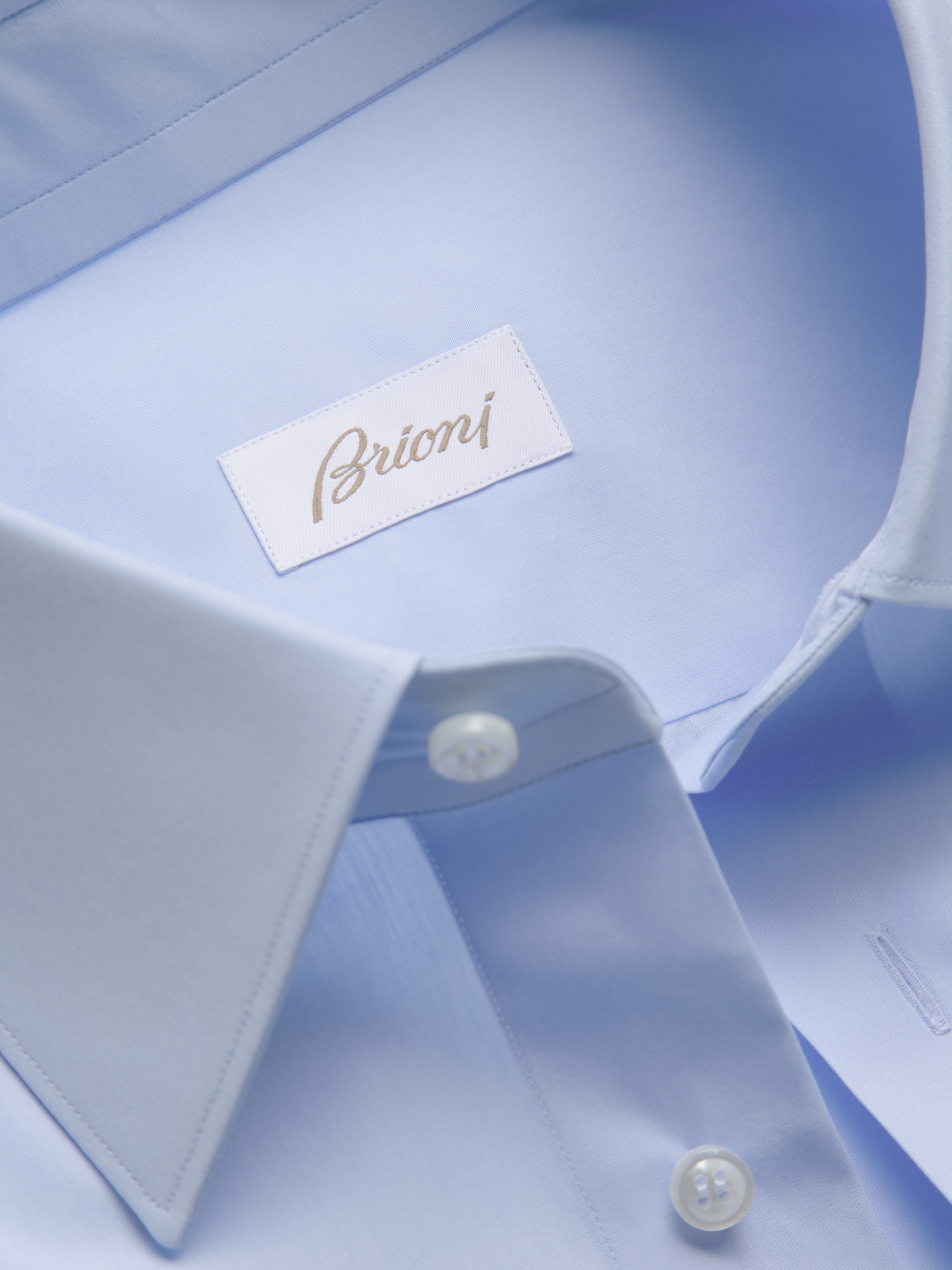 Essential sky blue cotton French cuff formal shirt