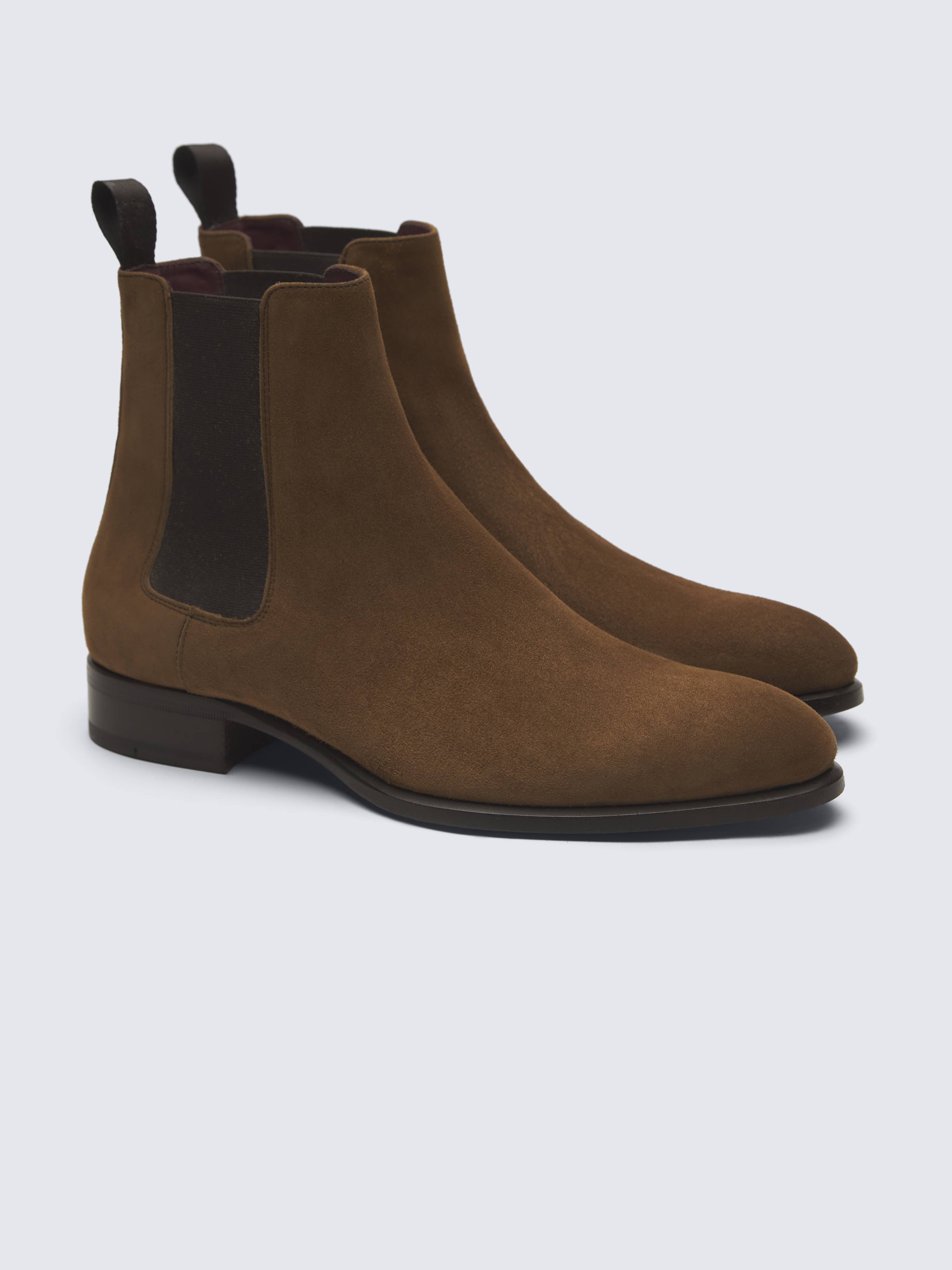 20万円 ゼニア スエード チェルシーブーツ ダークブラウン 8.5