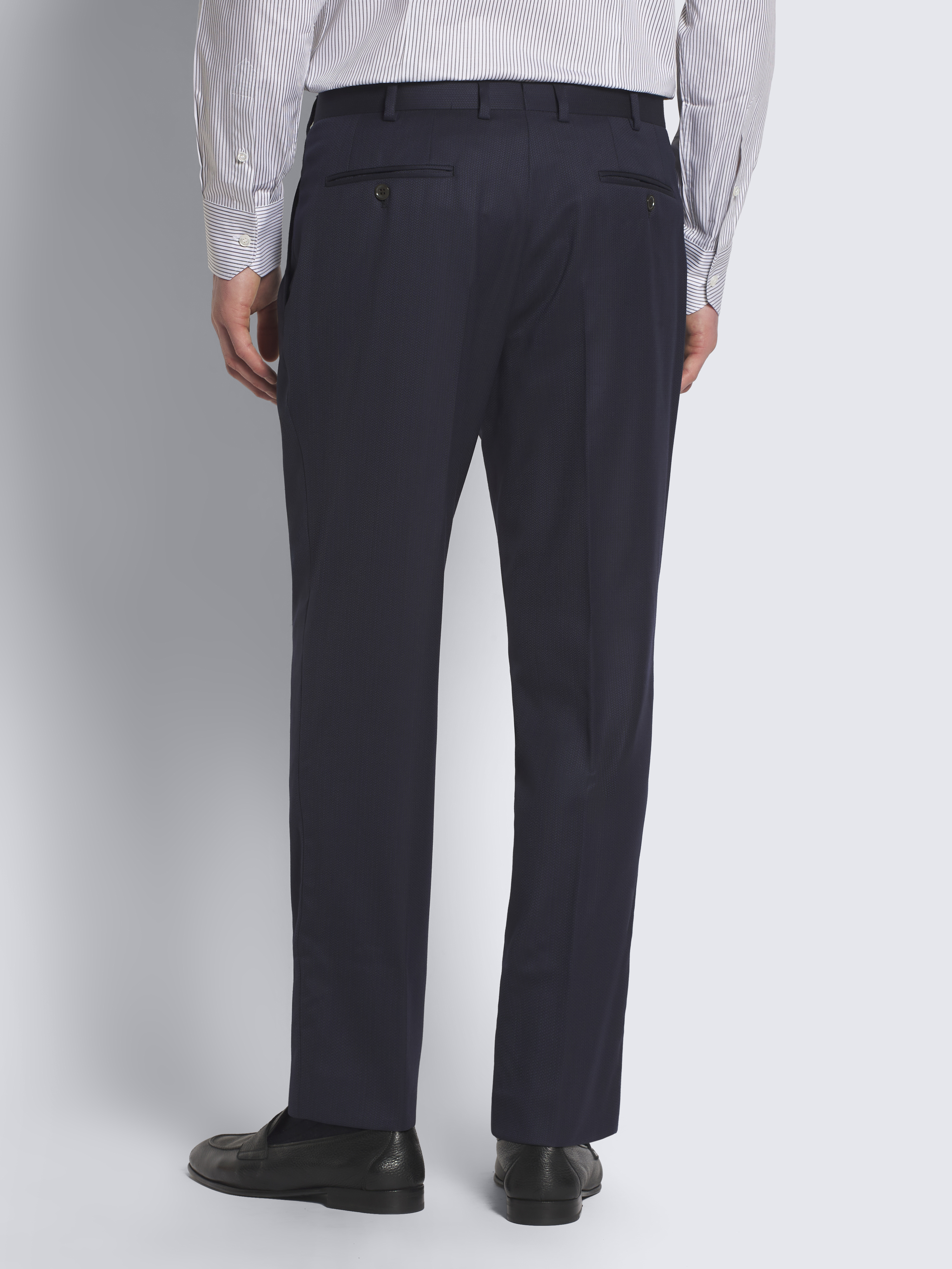 Navy blue Ventiquattro wool Plume suit
