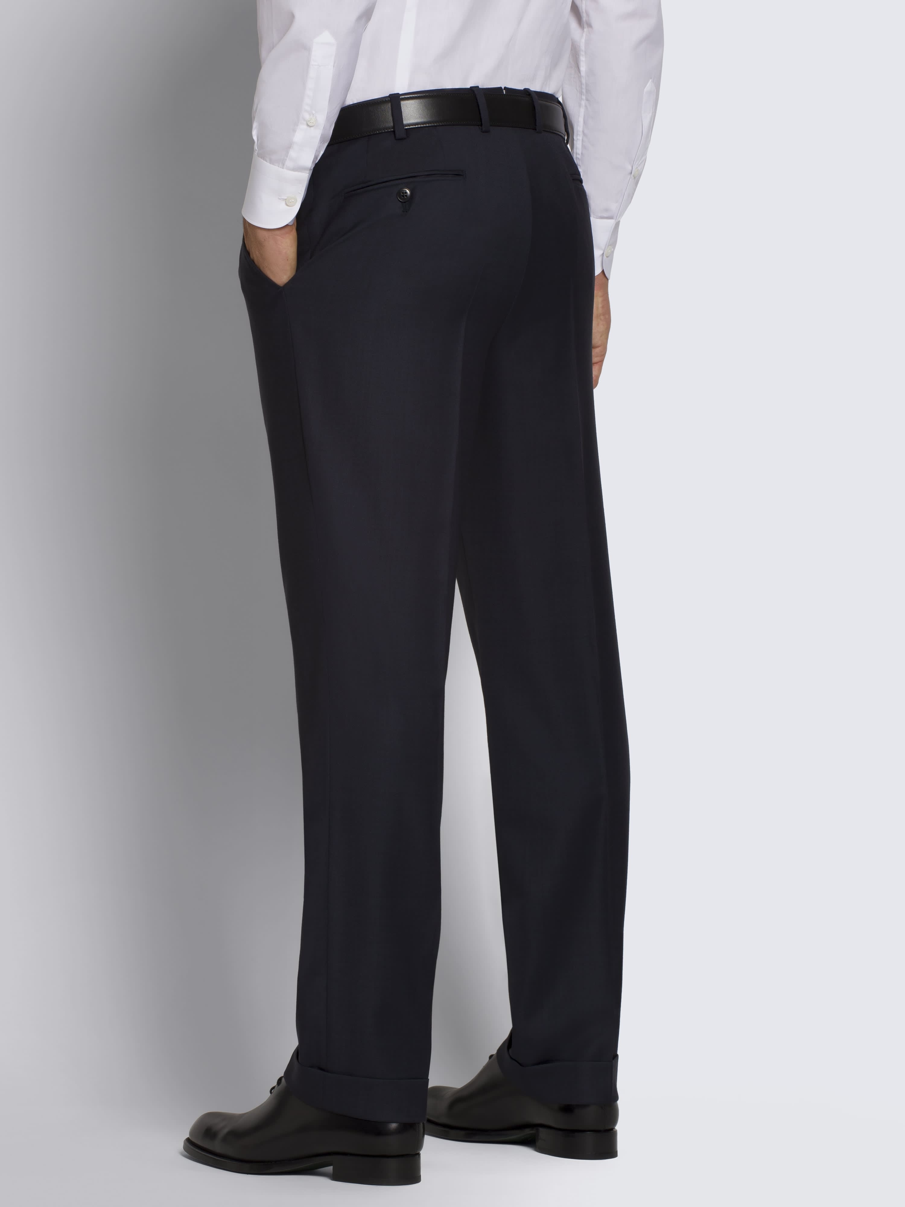 'Essential' navy blue Tigullio trousers | Brioni® US Official Store