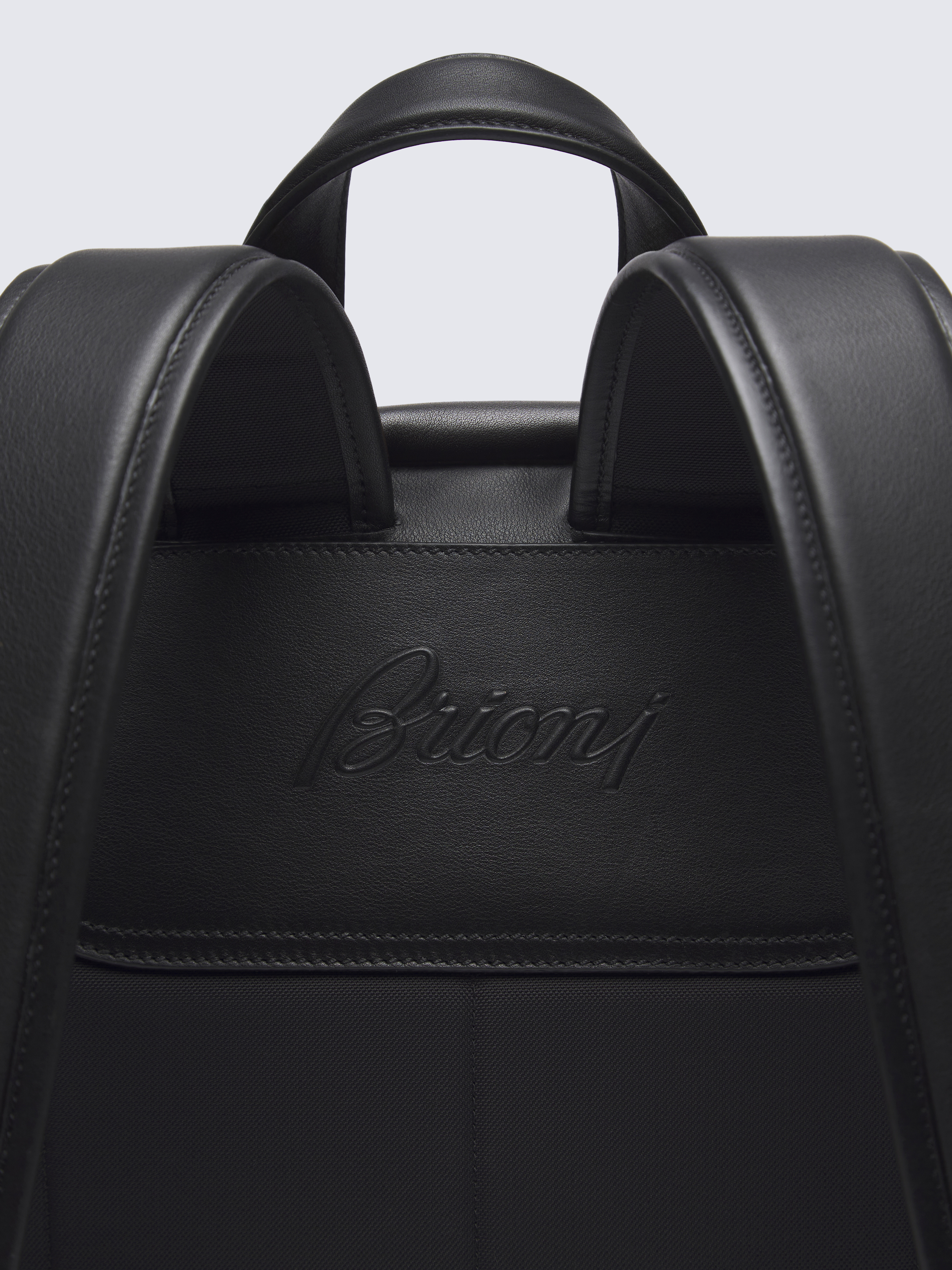 Black nappa leather Via Veneto backpack