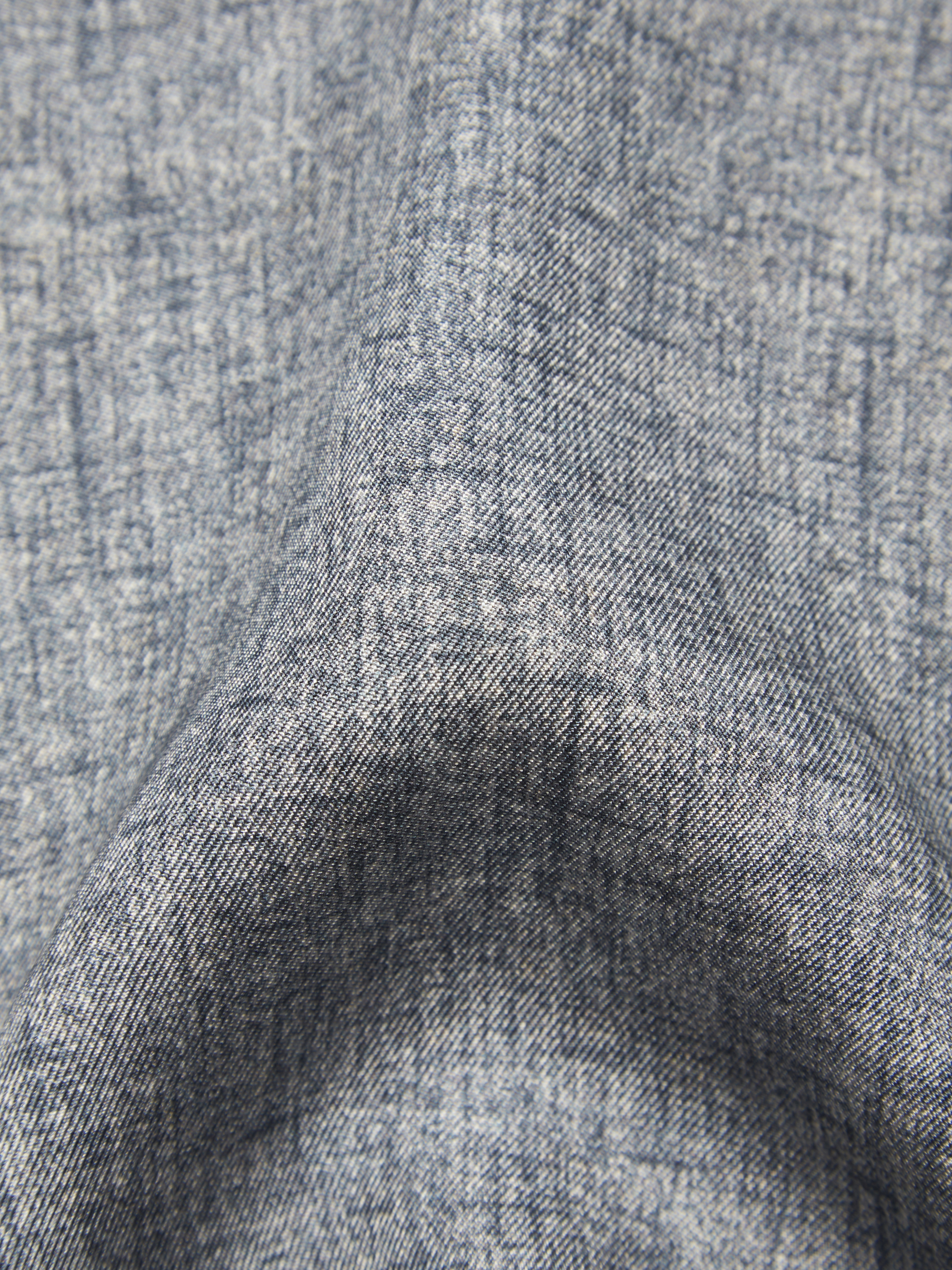 グレー & ブラウン シルク ポケットチーフ