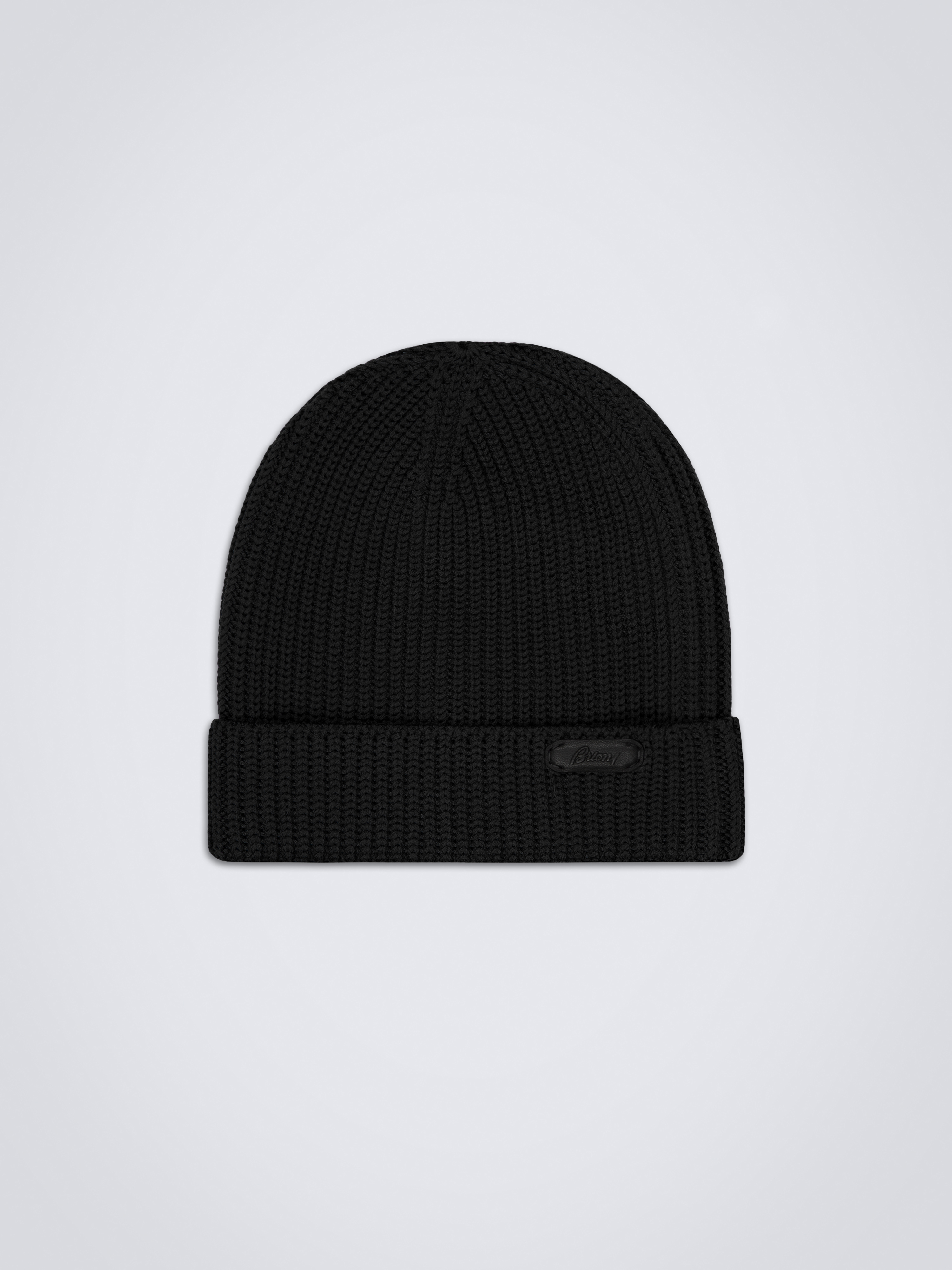 Black sustainable wool beanie | Brioni 