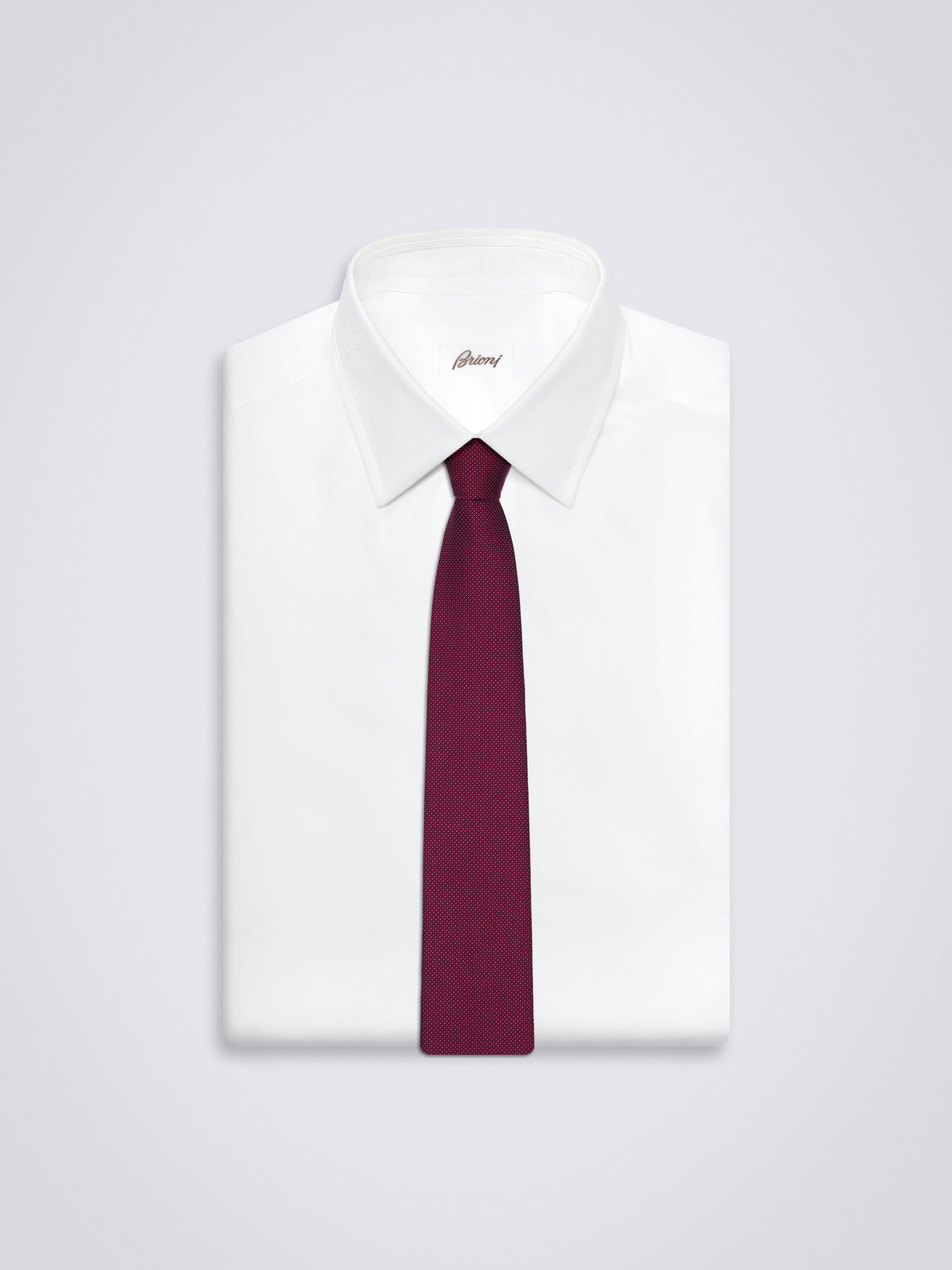 Red and bordeaux silk tie  Brioni® US Official Store