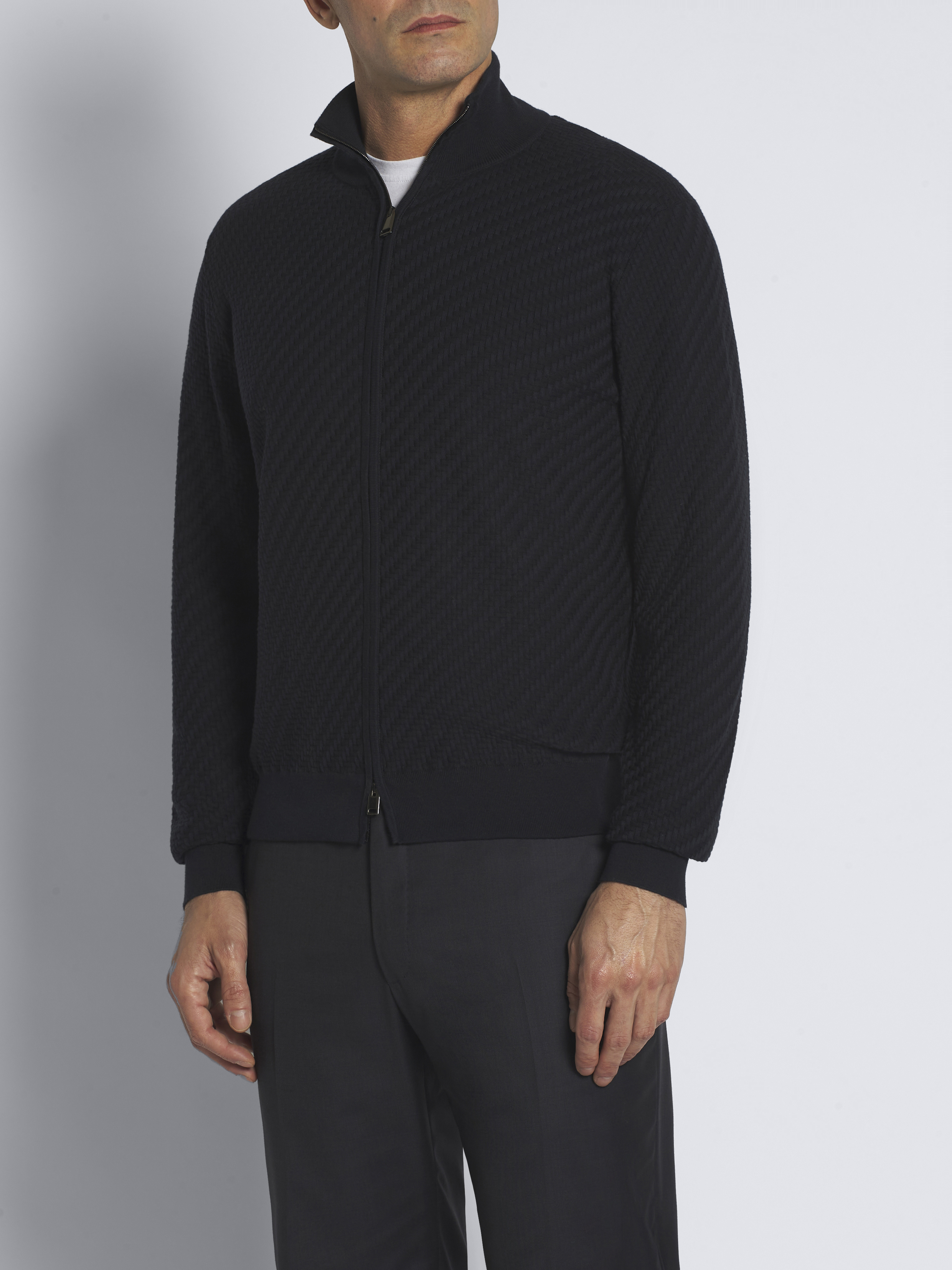doublet ZIP UP YARN CARDIGAN ブラック doublet＞ZIP UP FUR YARN CARDIGAN | MAKES ONLINE STORE