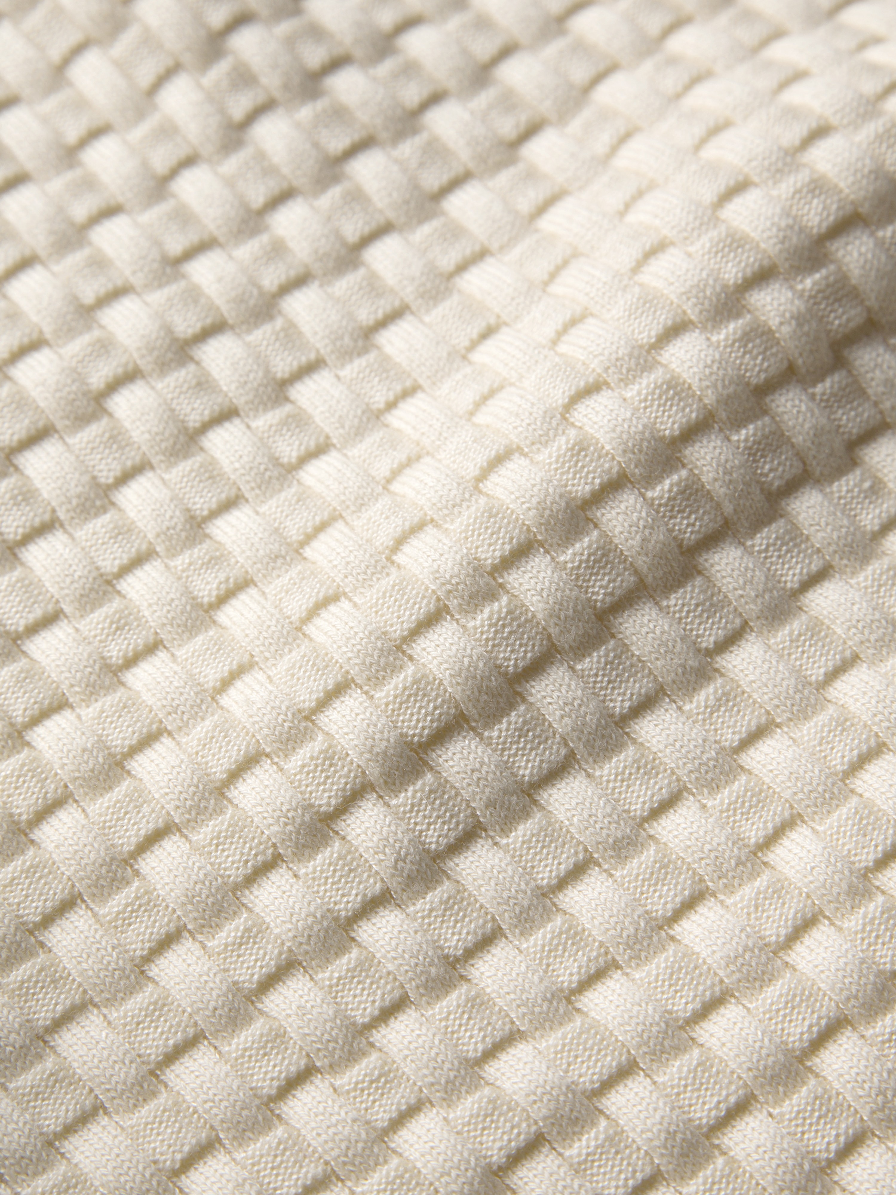Ivory white cotton and silk jumper 