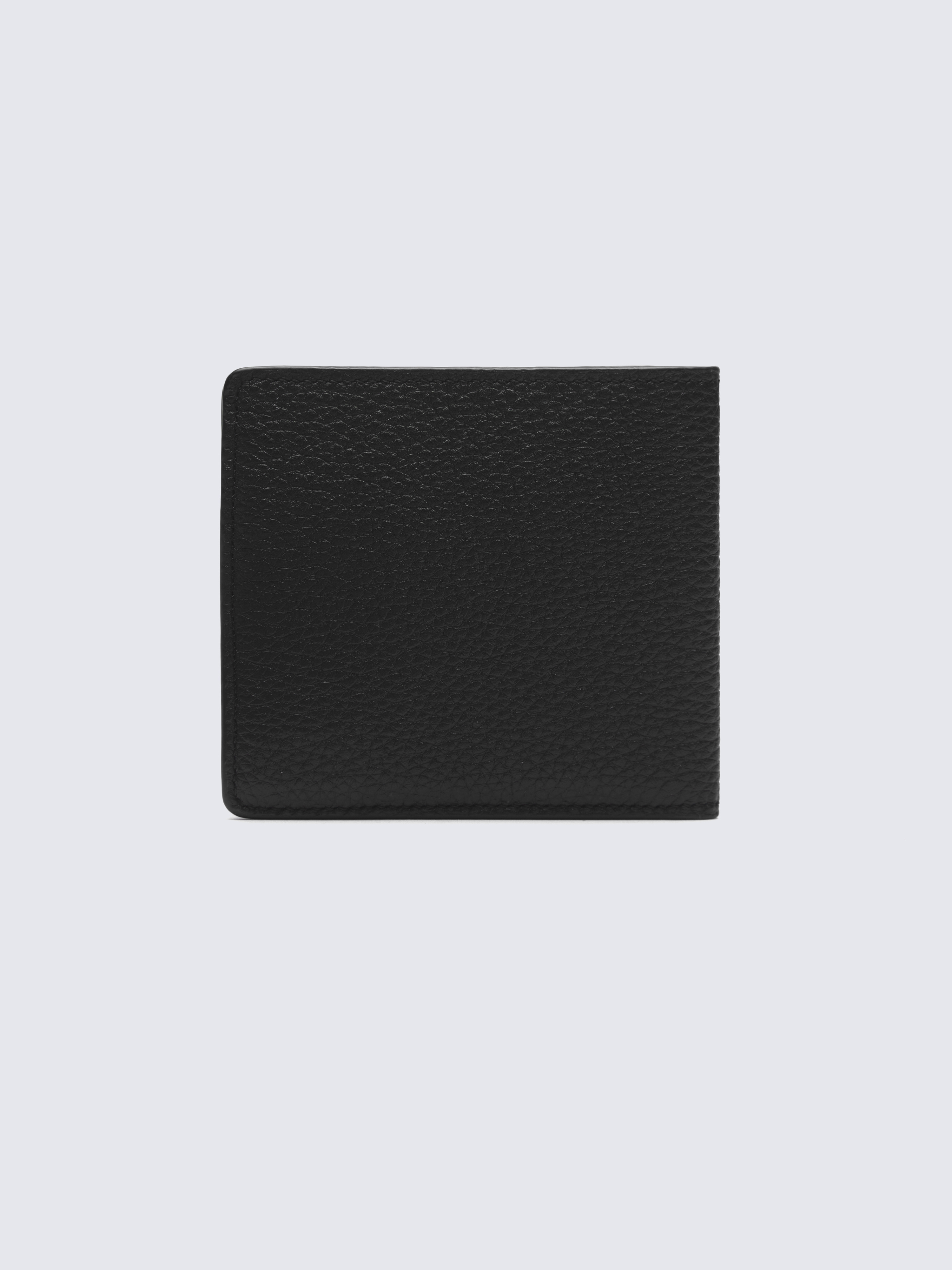 Black grained leather wallet