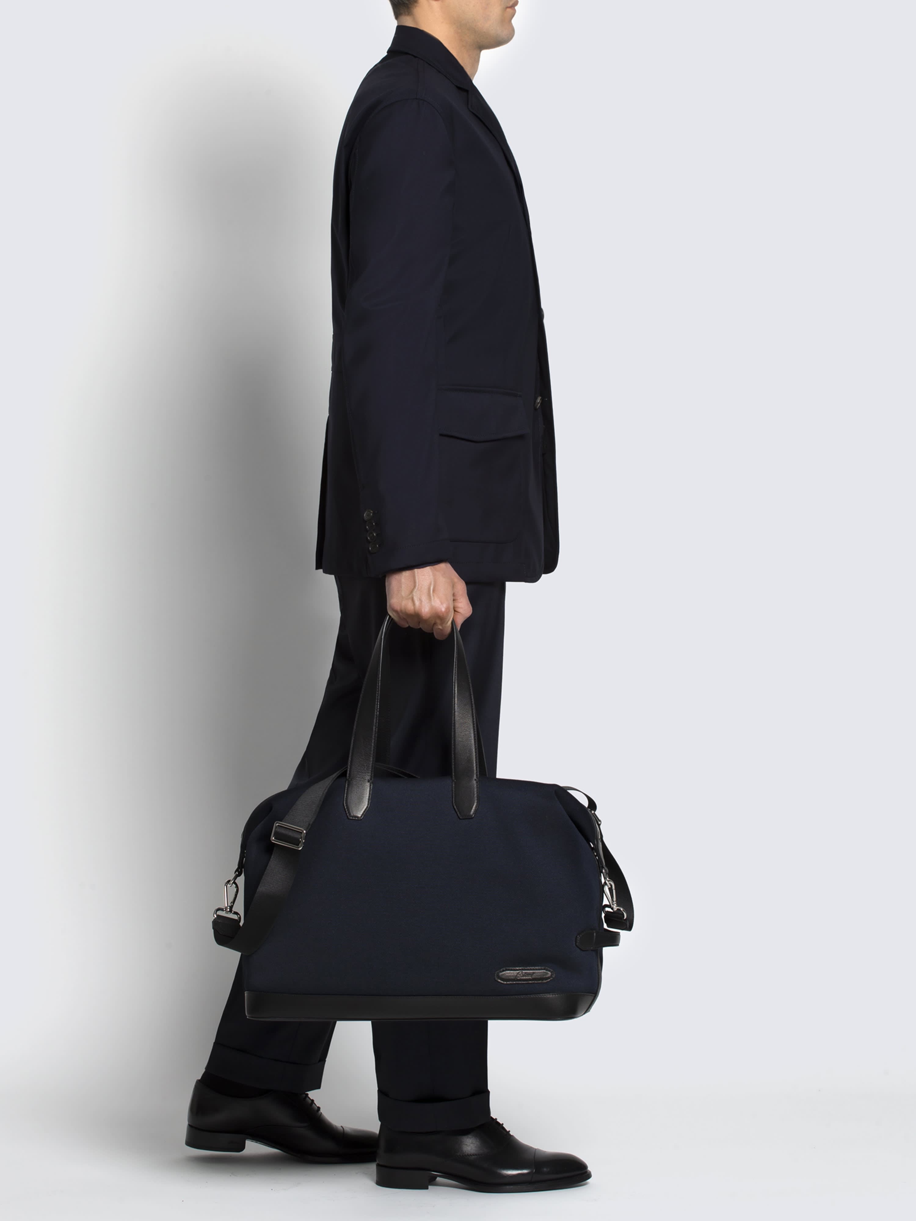 Midnight blue and black travel bag | Brioni® WW Official Store