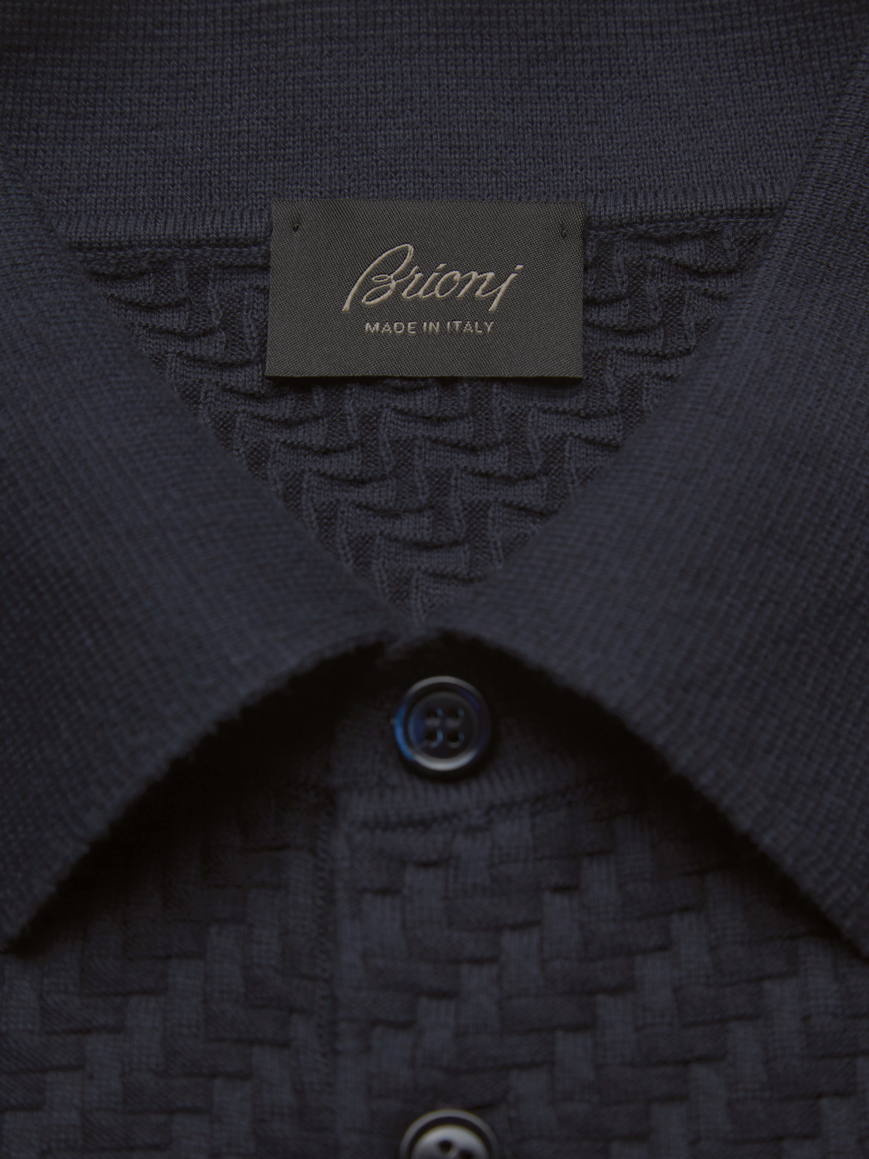 ネイビーブルー オーガニックコットン & シルク & カシミア トラマ織り