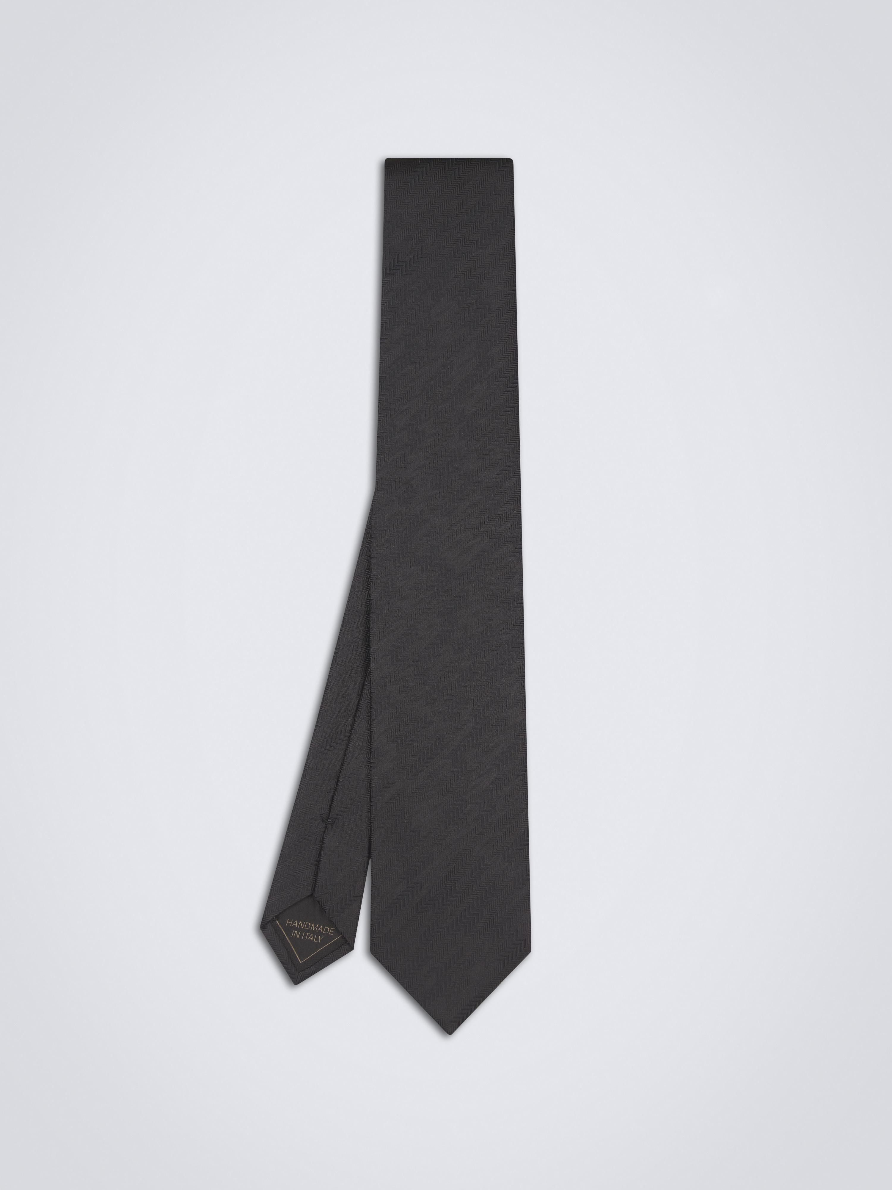BRIONI ネクタイ ソリッド ネイビー　サテンシルク Original_ecom-O61D00OC4291000F