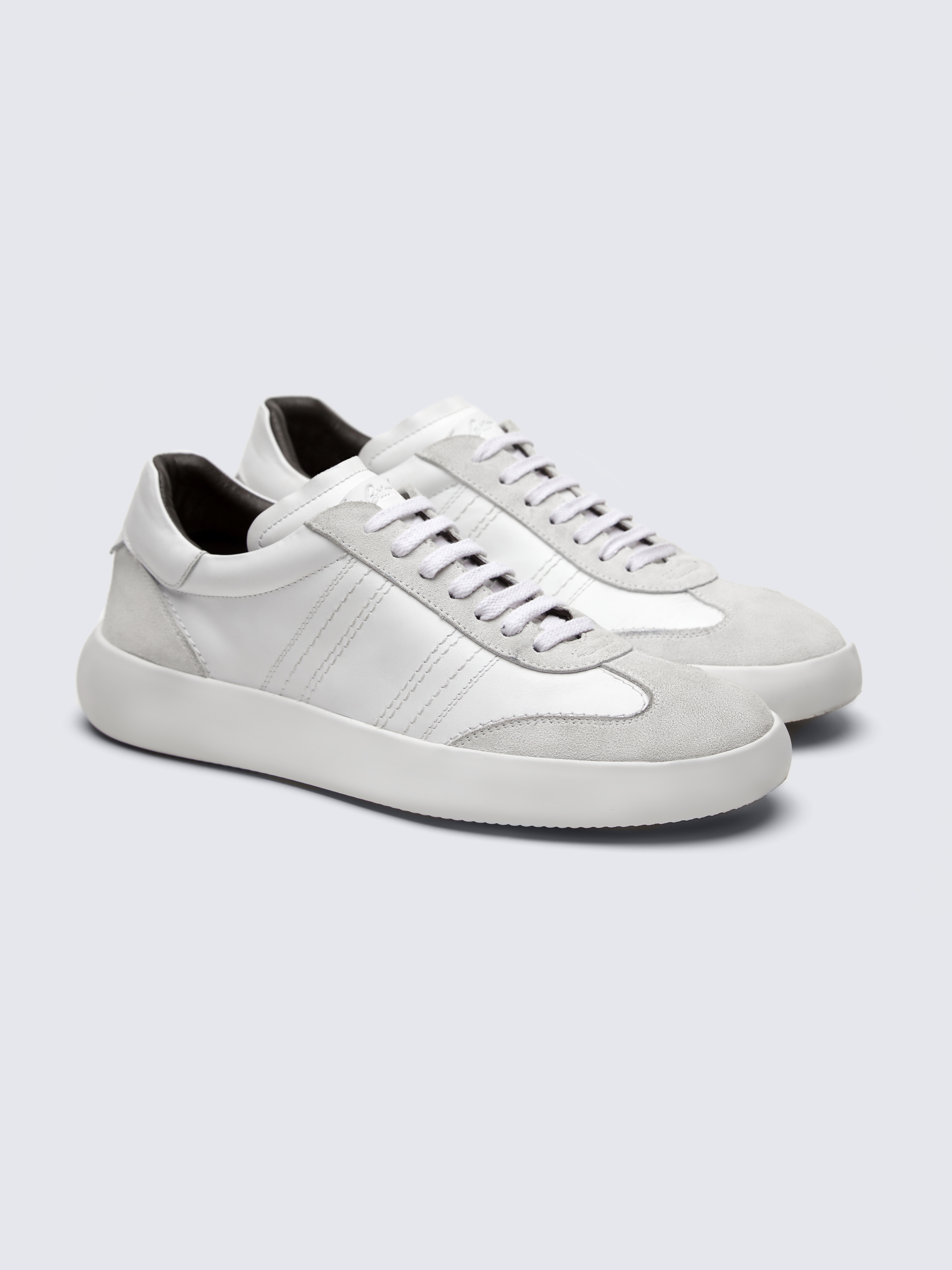 スニーカー BRIONI Men Sneakers QHLW0LPA701 9090 White White suede and calf leather sneakers | Brioni® us Official