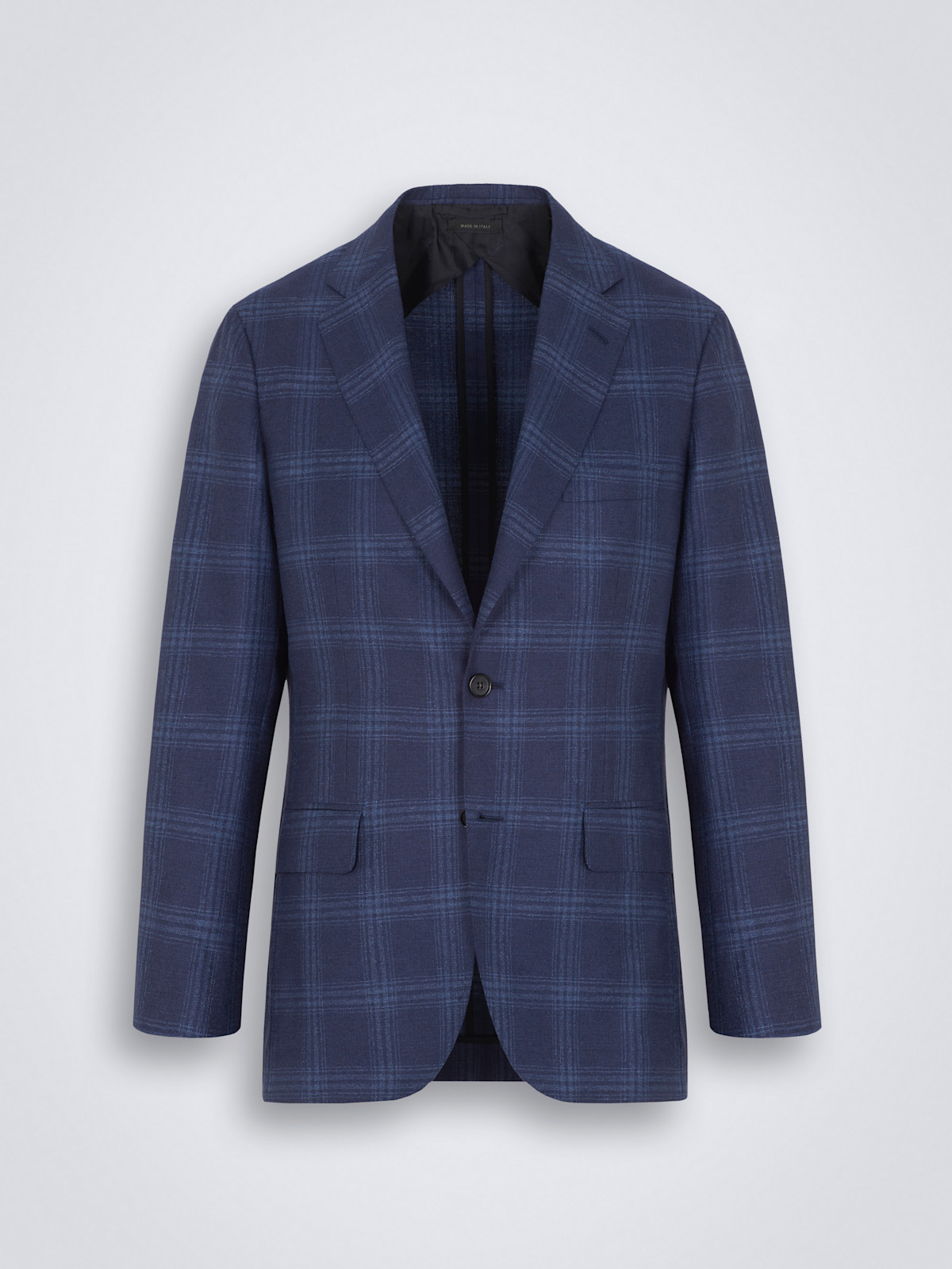 3510182 Navy Blue Stitched Long Jacket main image 1
