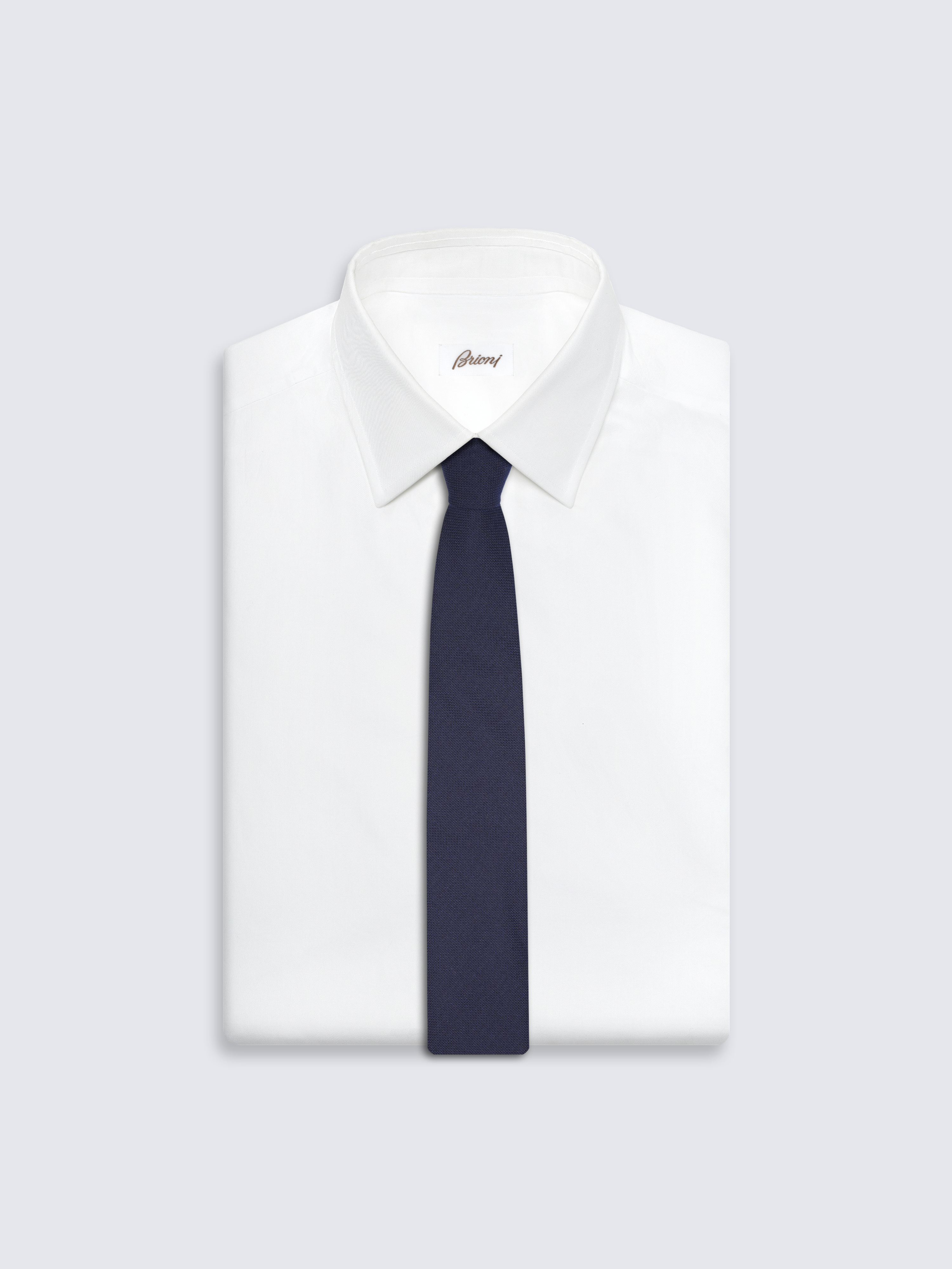 Midnight blue wool tie