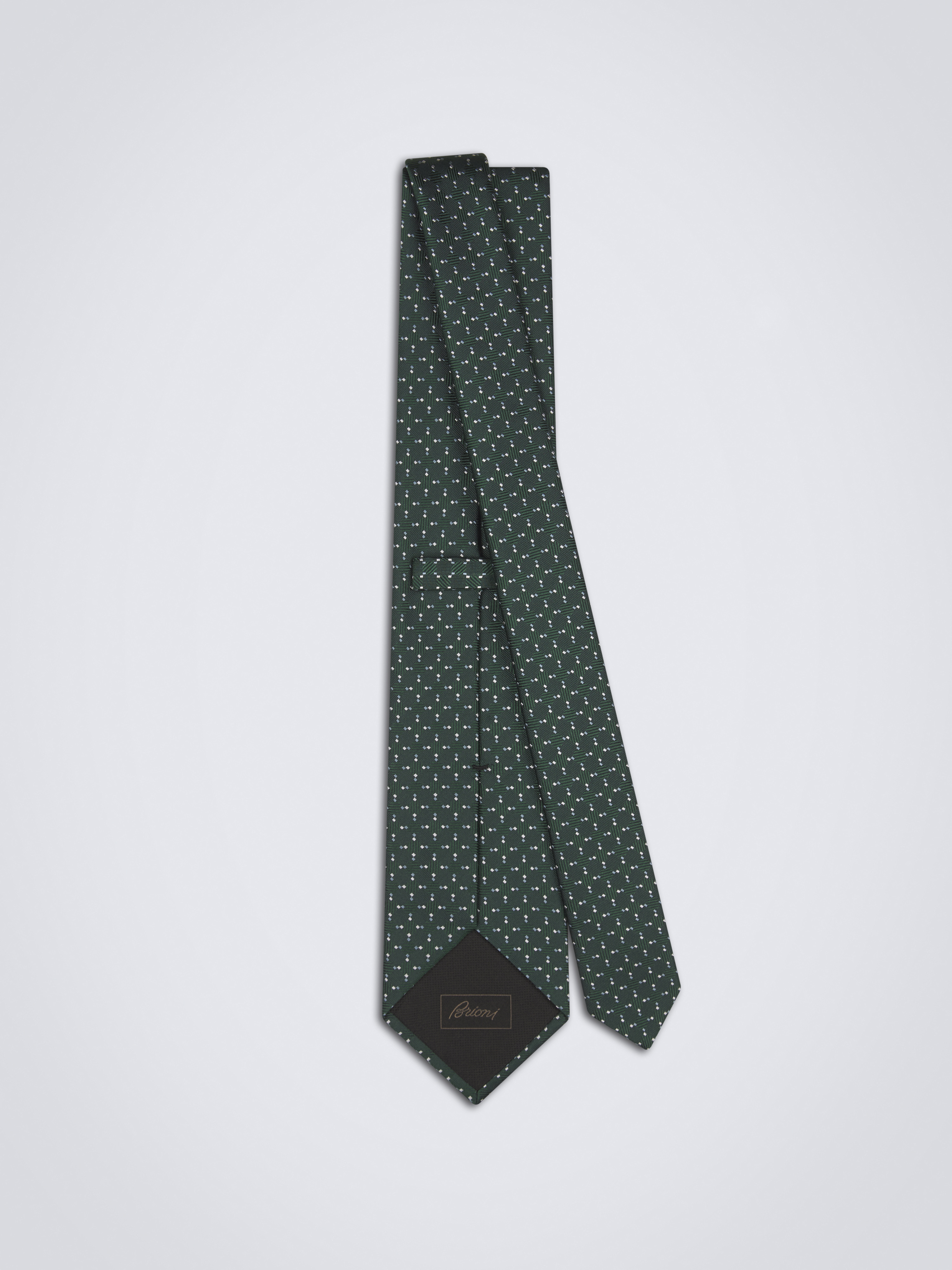 Brioni シルク 高級ネクタイ ダイヤモンドパターン　ブラウン　ホワイト 三越伊勢丹 | Brioni/ブリオーニ通販 | オーク&ミッドナイト
