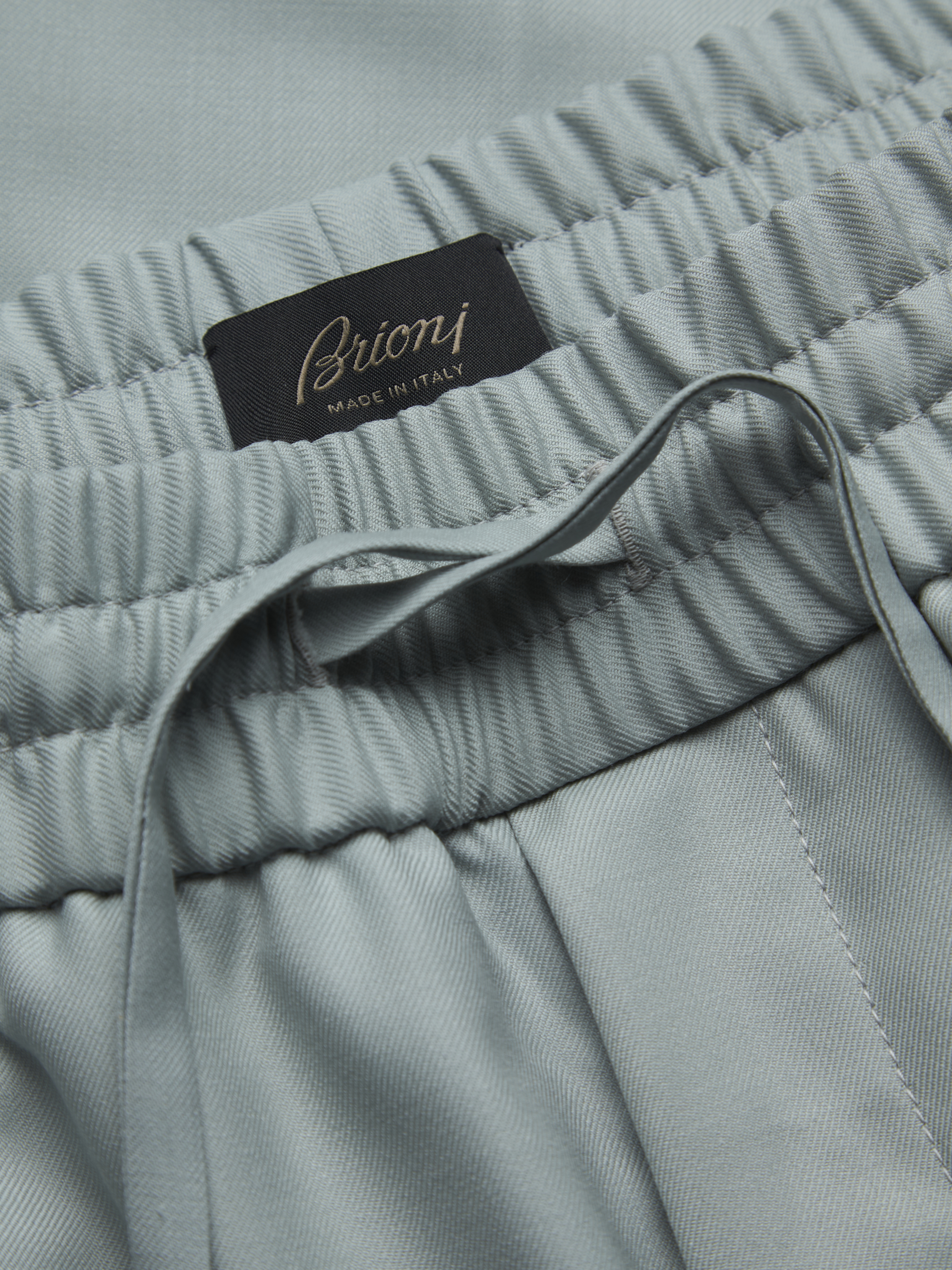 Light blue wool twill Asolo trousers Brioni DE Official Store