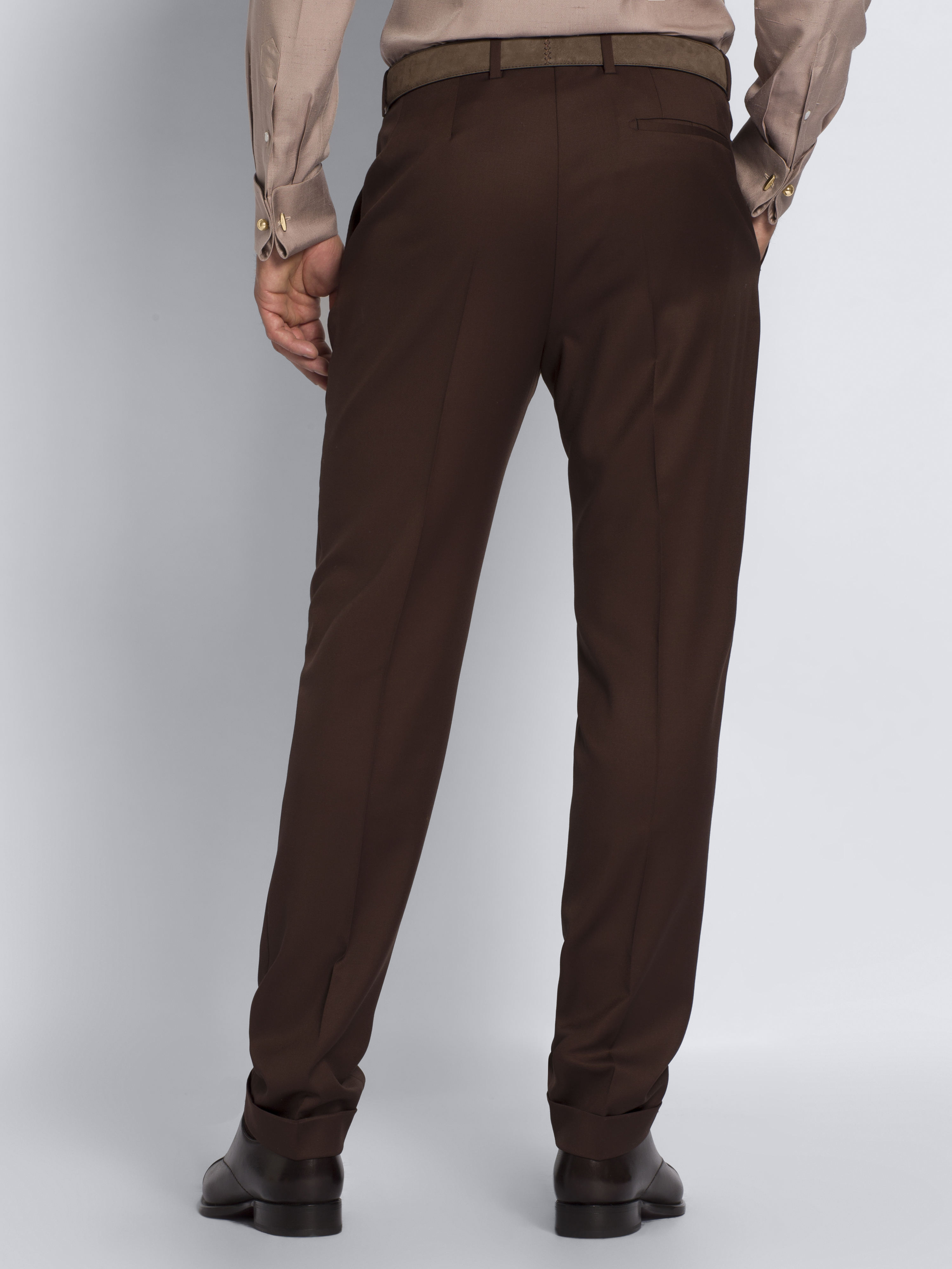 Brown virgin wool Saba trousers 