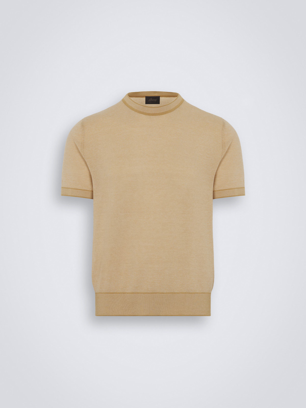 Beige cotton T-shirt | Brioni® AE Official Store