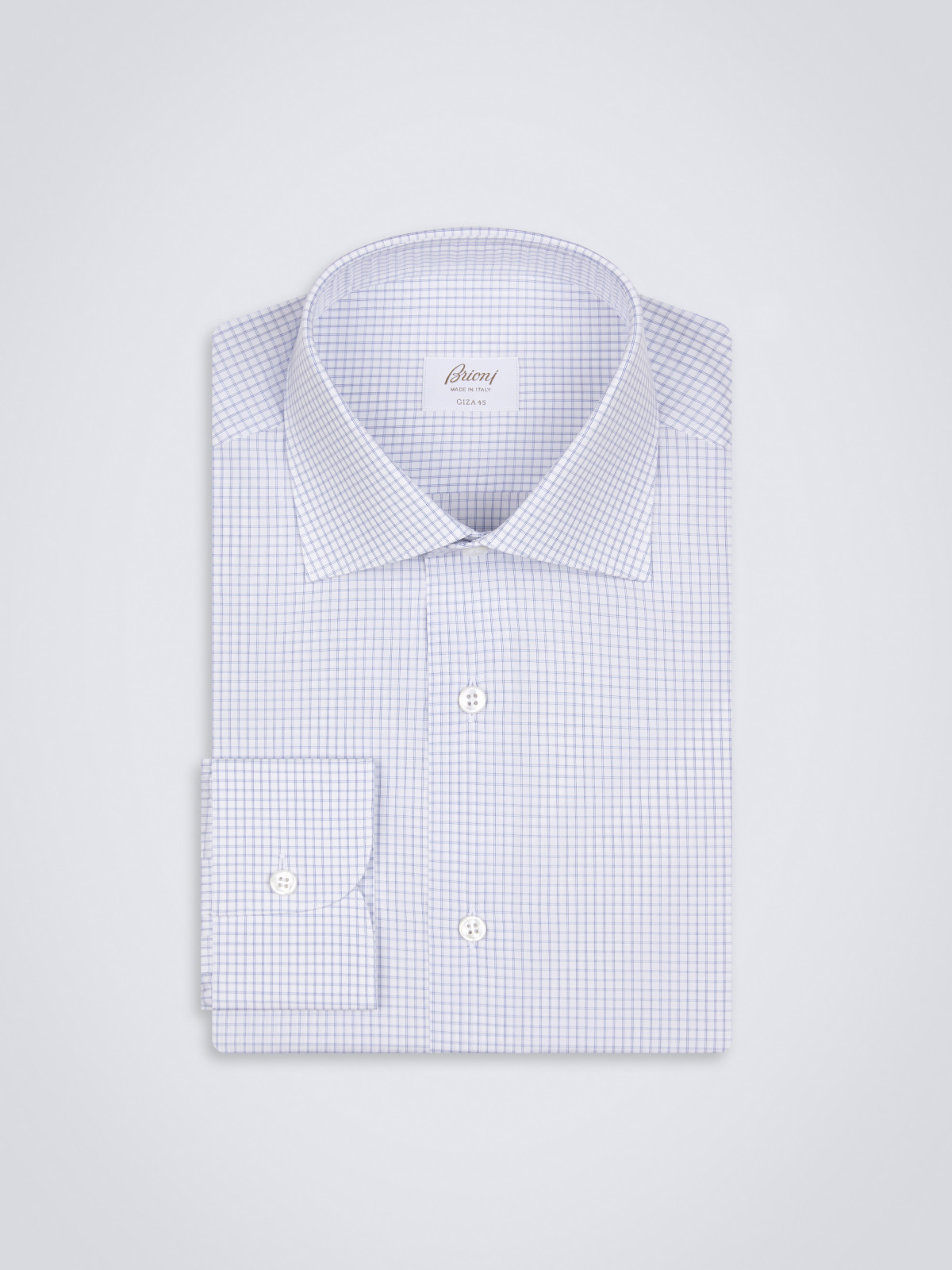 Royal blue cotton shirt  Brioni® SI Official Store