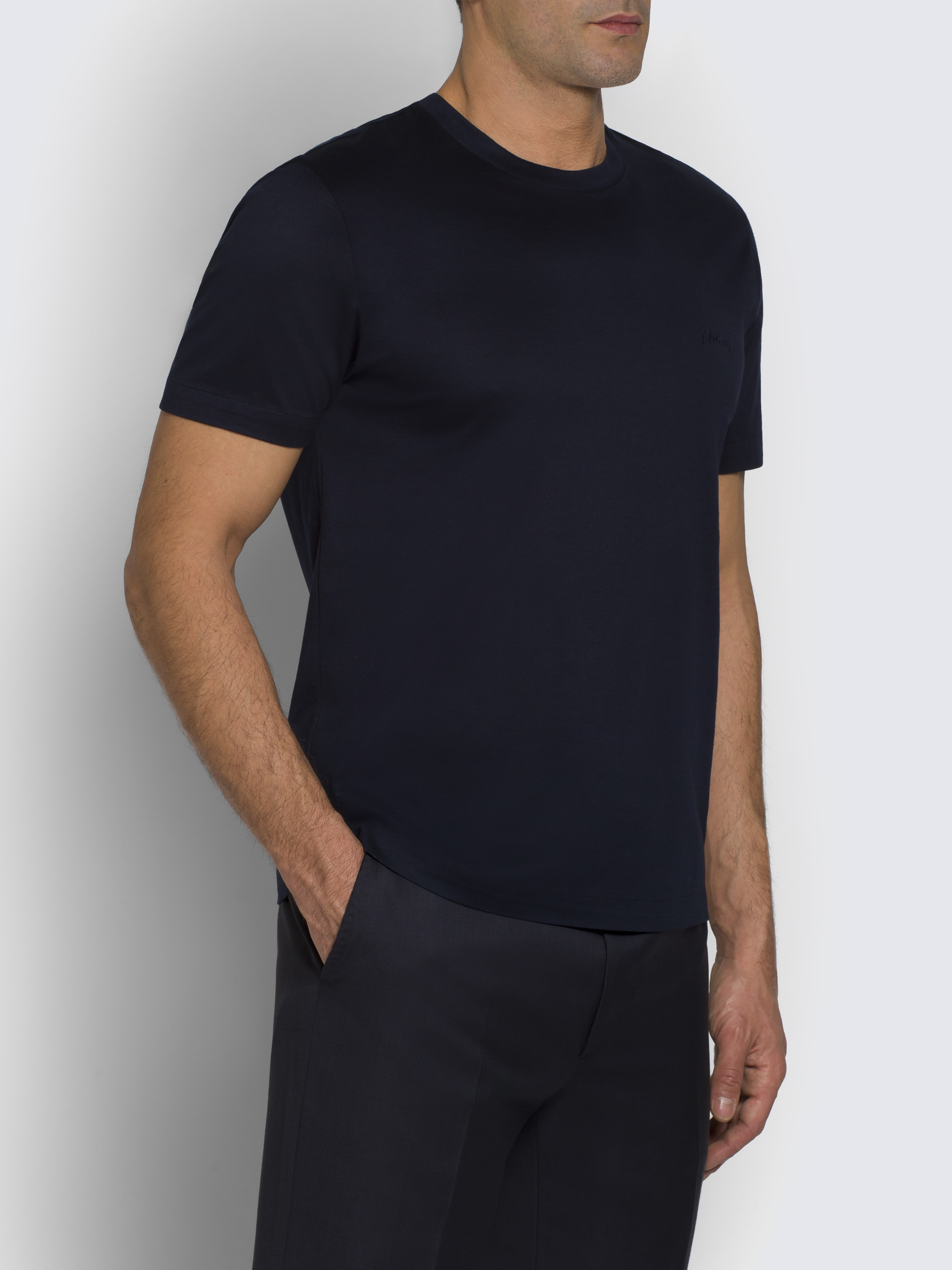 Brioni Bicolor Cotton T-Shirt main image 1