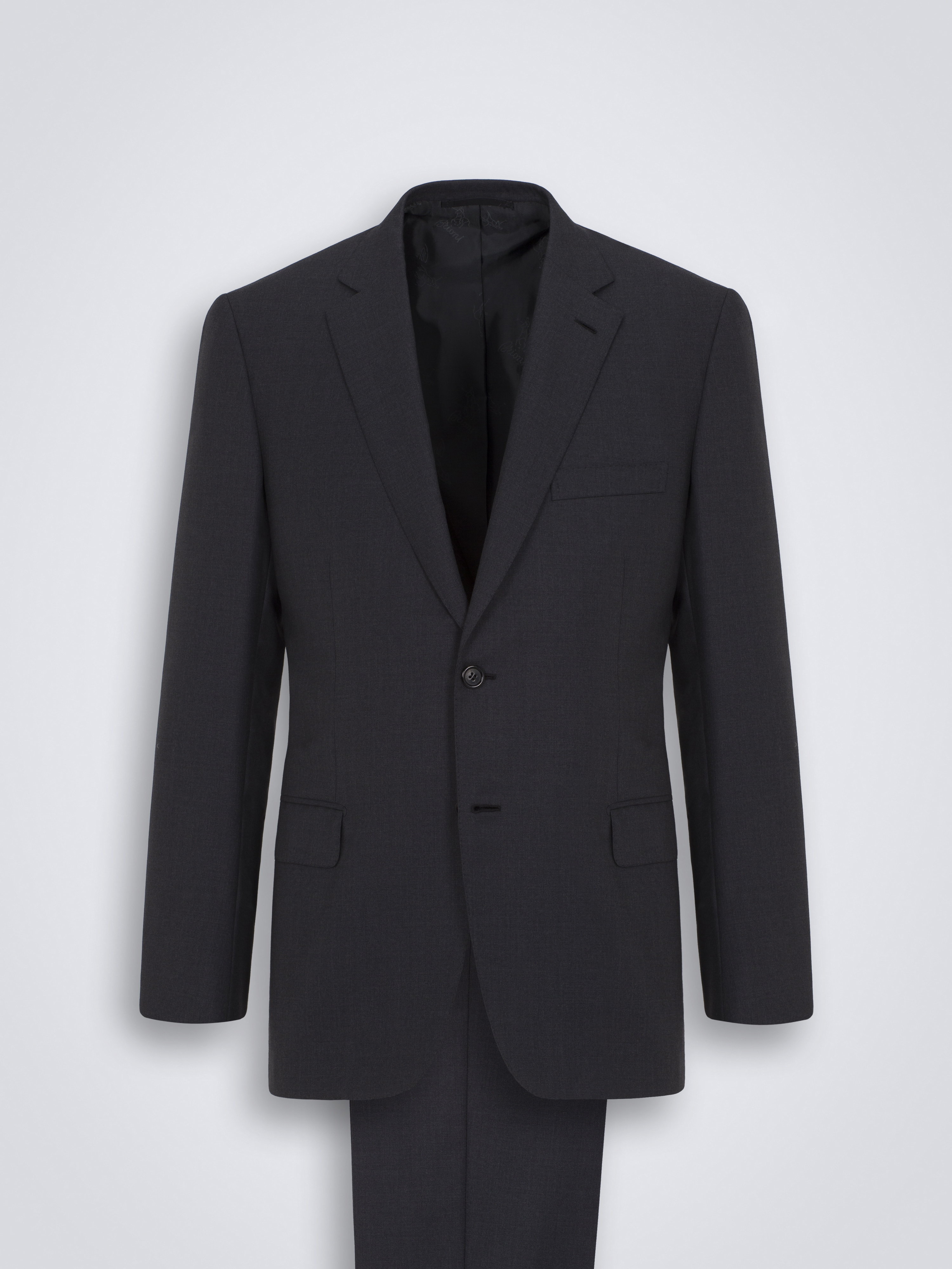 Essential ブルニコ スーツ ブラックスーパー160バージンウール 