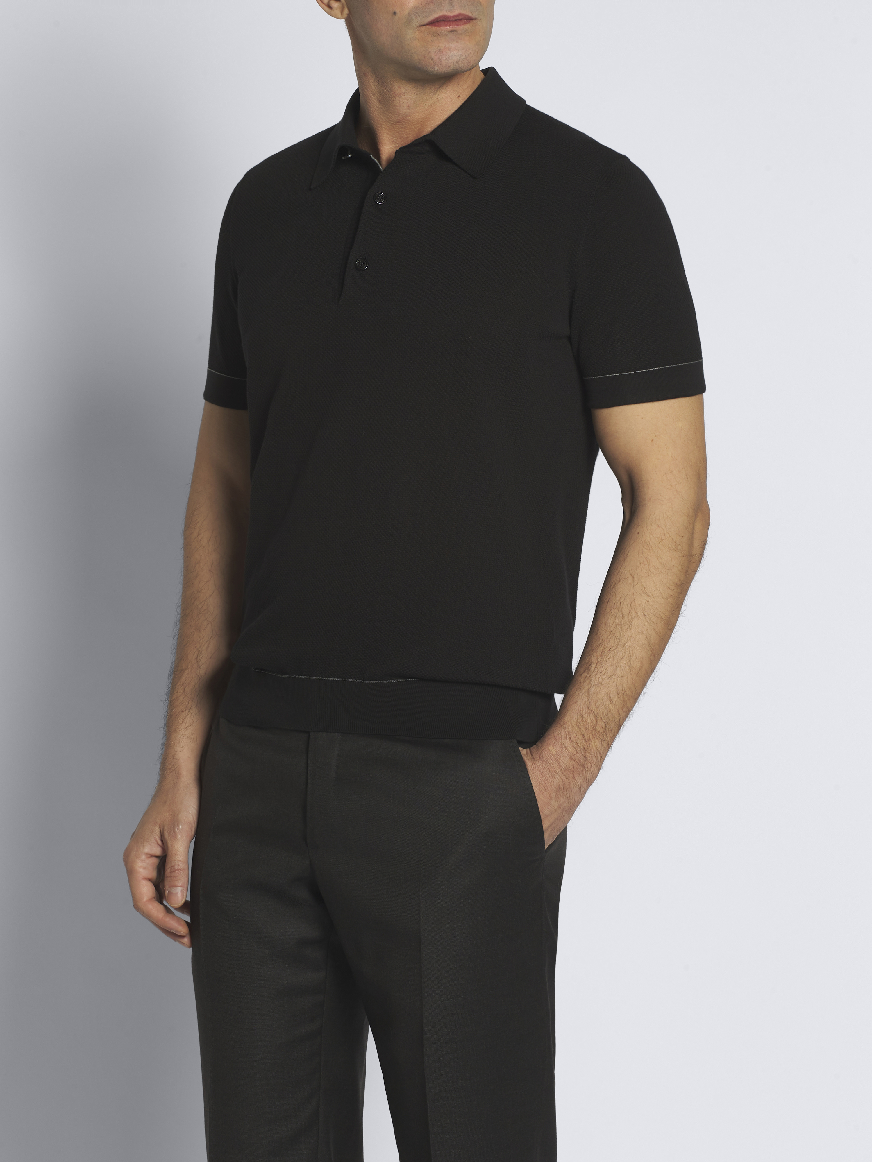 Brioni ブリオーニ　ワンピース　ブラウン リボンケープライクリブニットワンピース