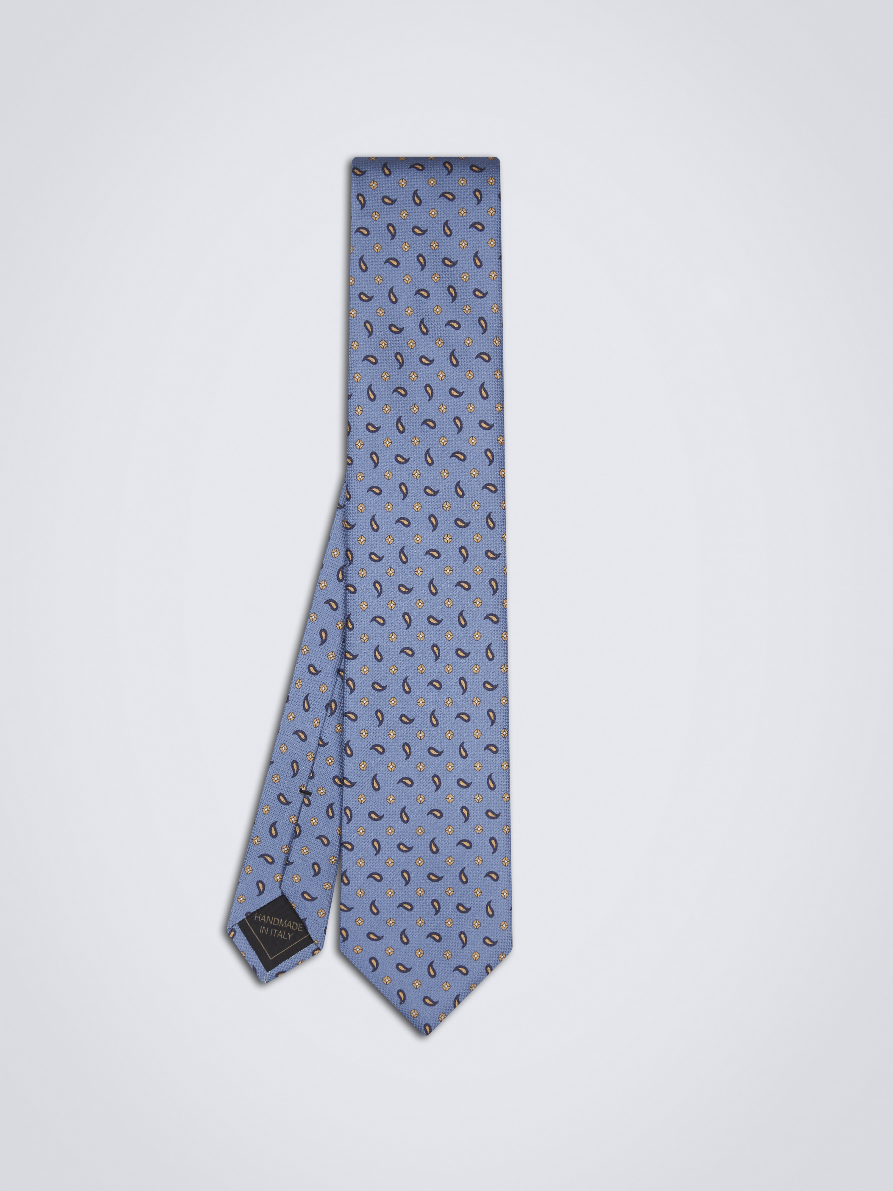 青紺 美品 BORRELLI Cotton knit tie Sky Blue Mulberry Silk Knitted Tie | Knotting Club