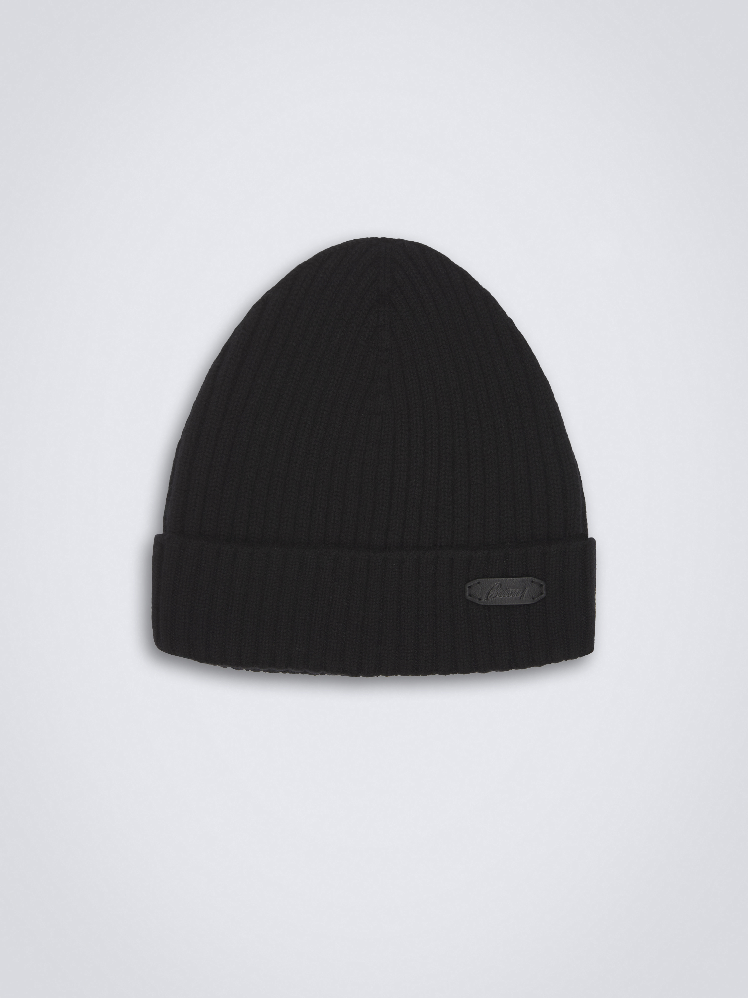 Black cashmere beanie