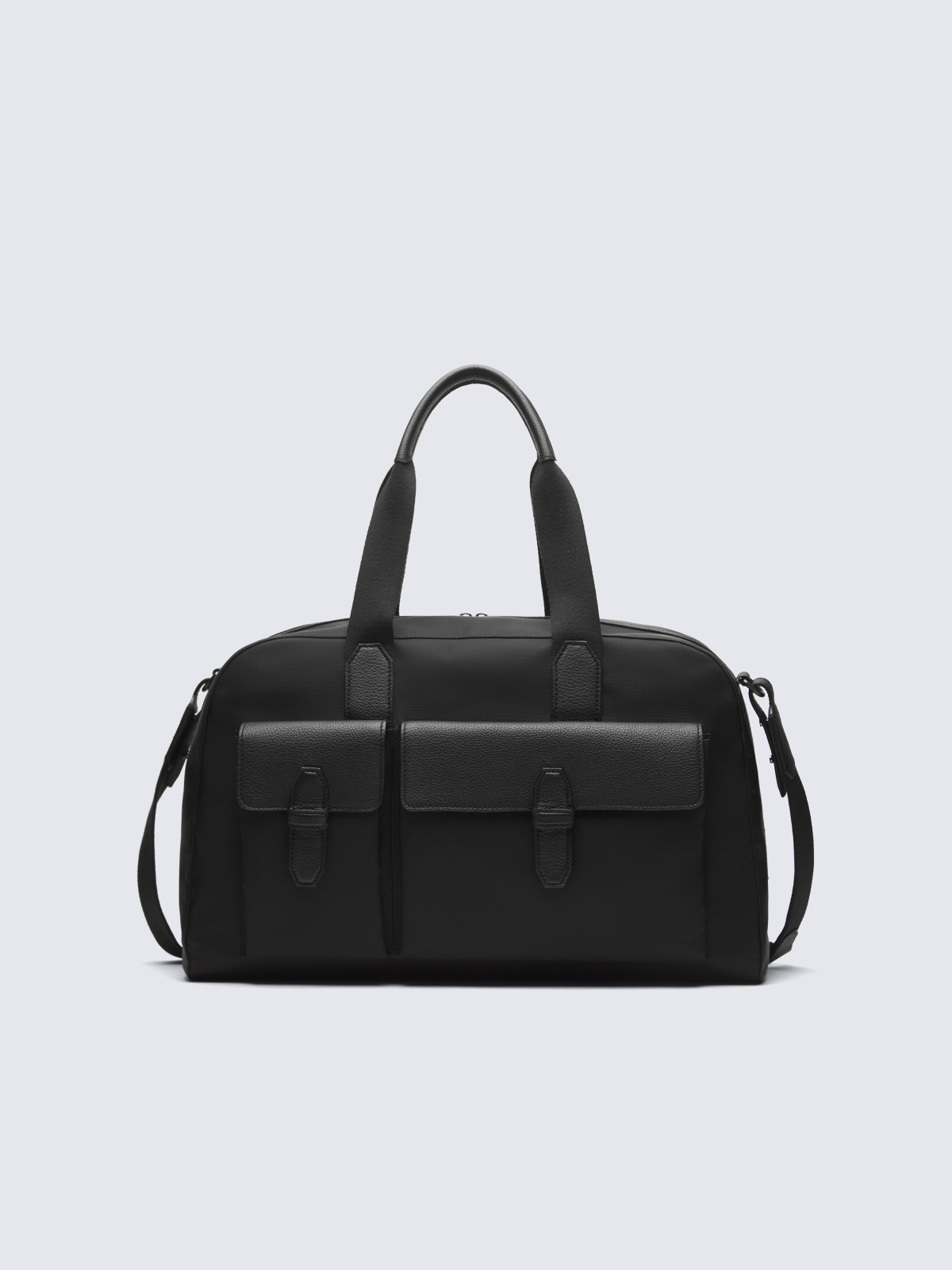 Black nylon and grained leather travel tote | Brioni® GB Official Store