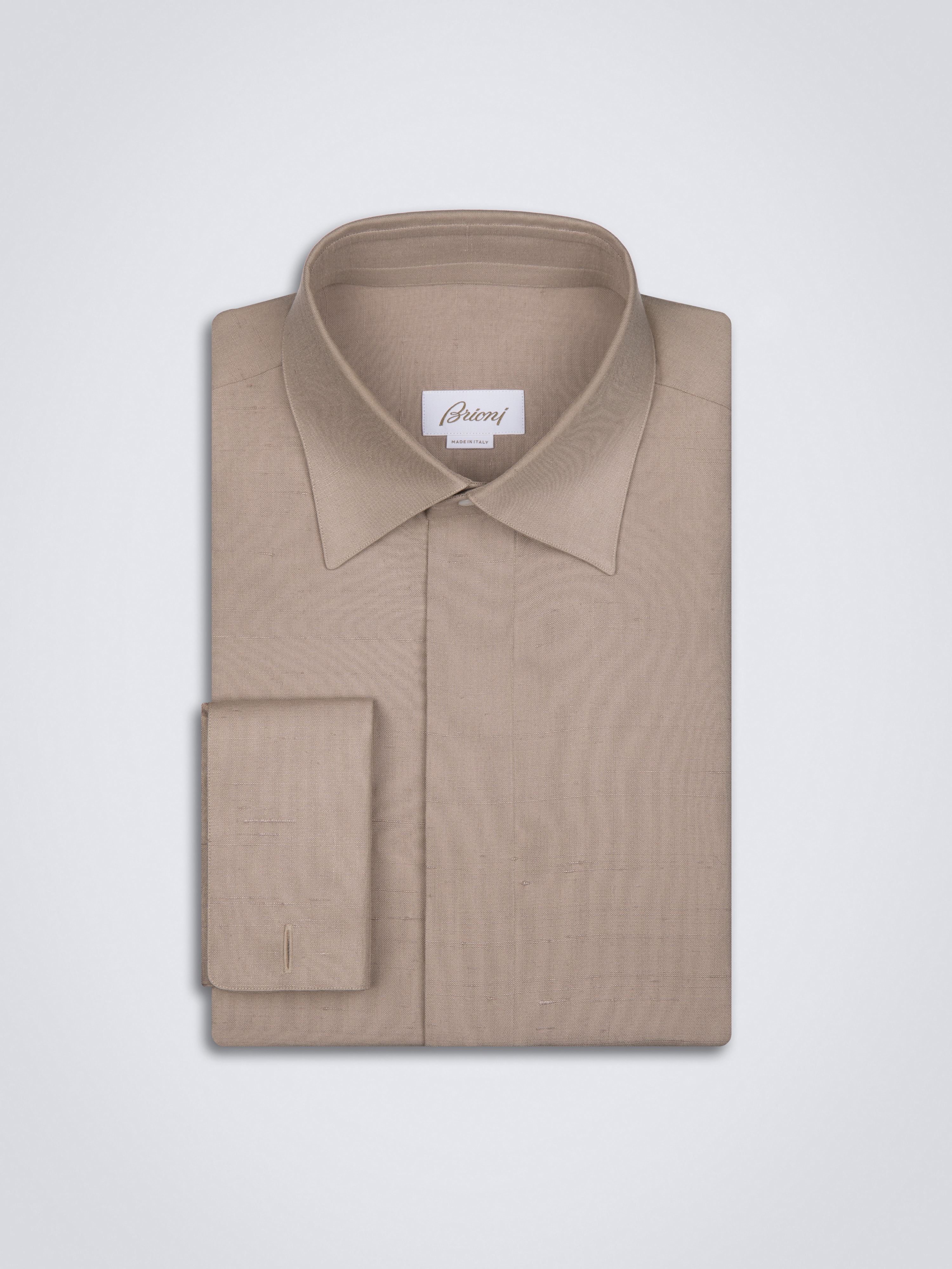Dusty pink silk evening shirt | Brioni 