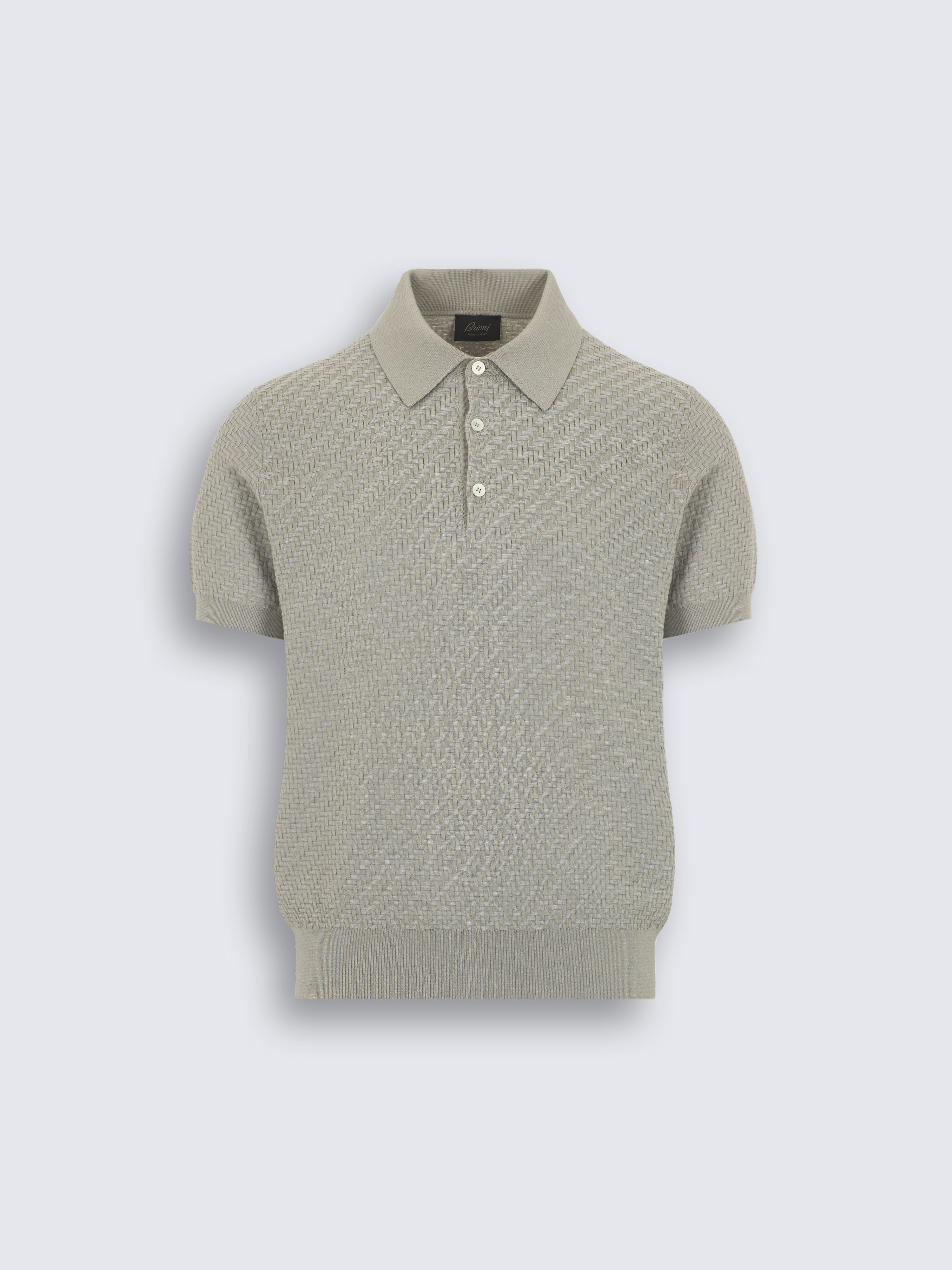 Brioni ブリオーニ 長袖ポロシャツ M オフホワイト イタリア製 コットン Brioni ブリオーニ 長袖ポロシャツ M オフホワイト イタリア製