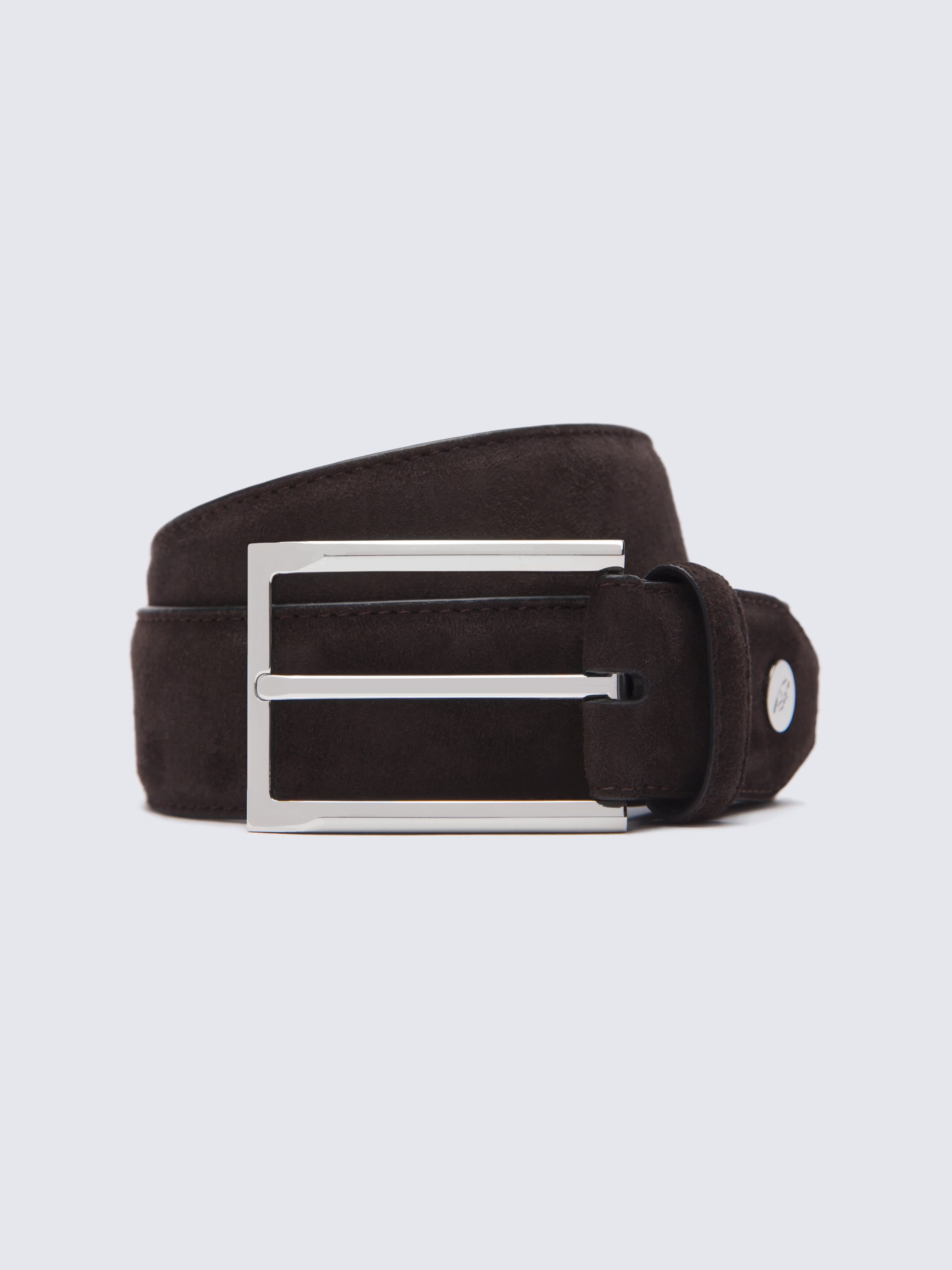 belt brown suede