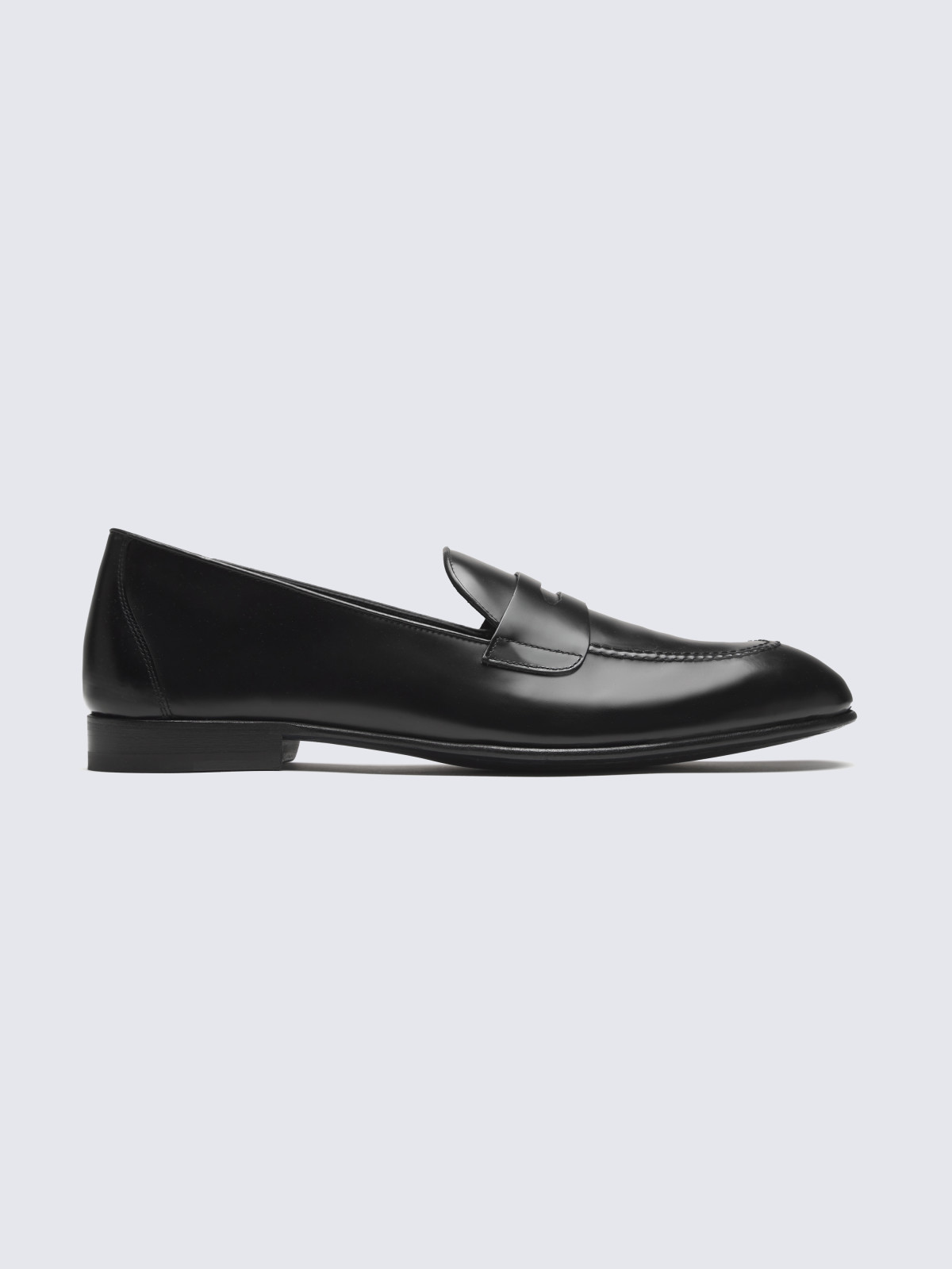 Black leather Appia penny loafers | Brioni® US Official Store
