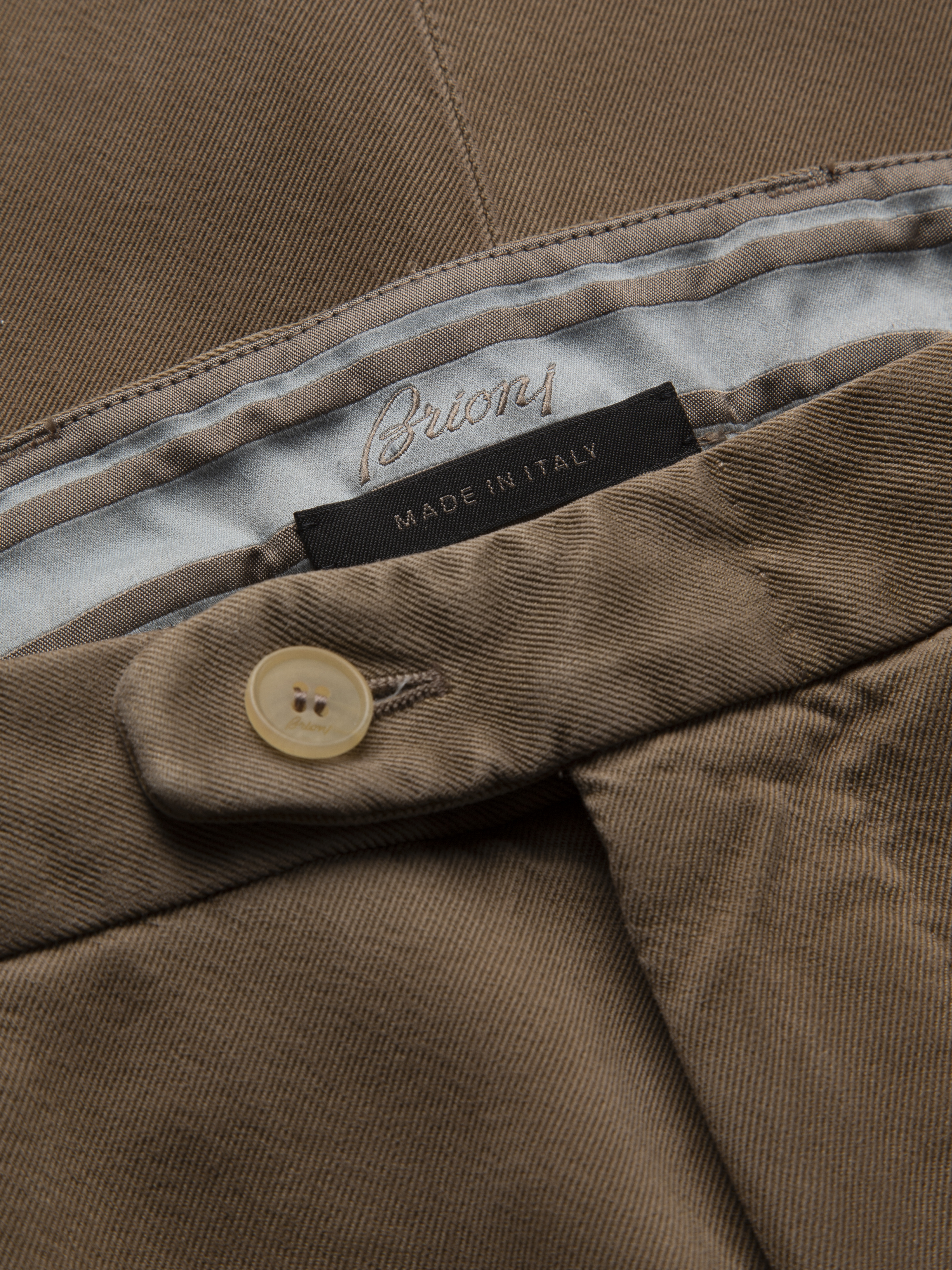 Pantaloni Saba in seta lavata marrone chiaro | Sito Ufficiale Brioni® IT