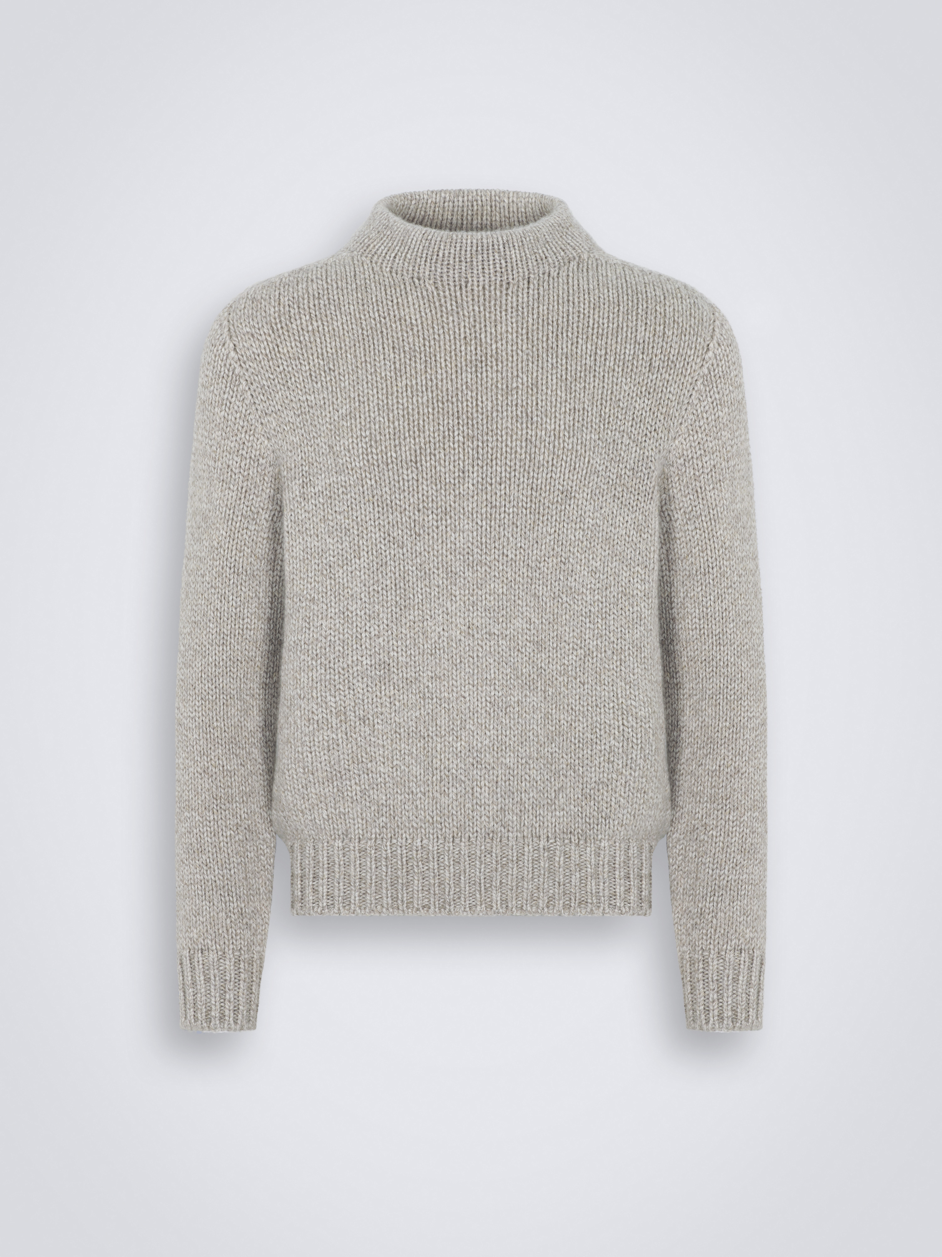 8*u様 polaura ポローラ モックネックロゴニット グレー モックネック